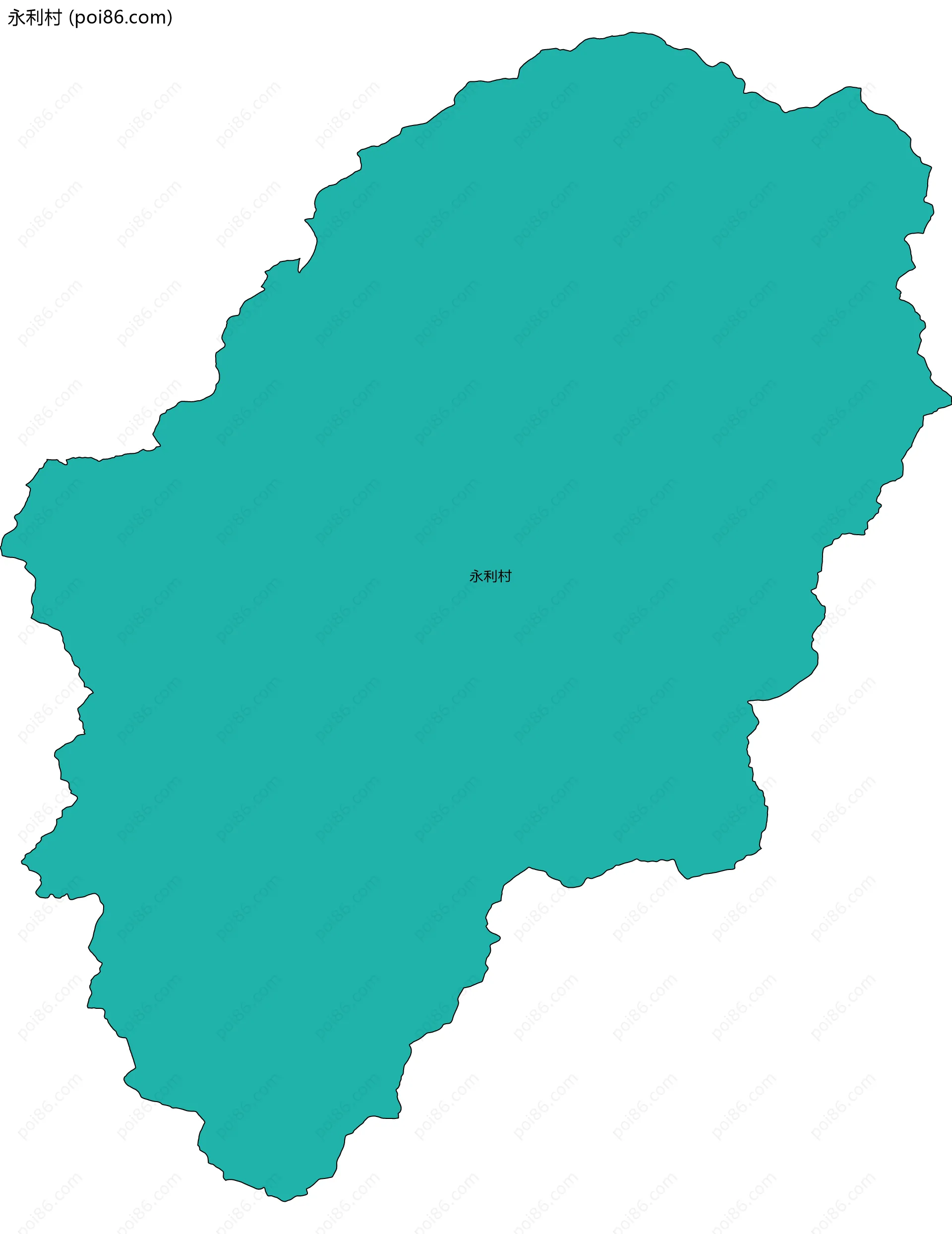 永利村边界地图