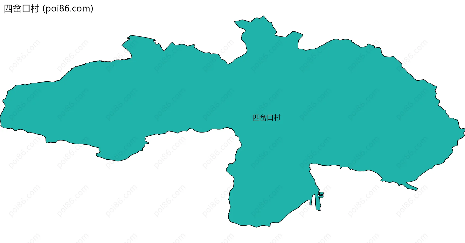 四岔口村边界地图