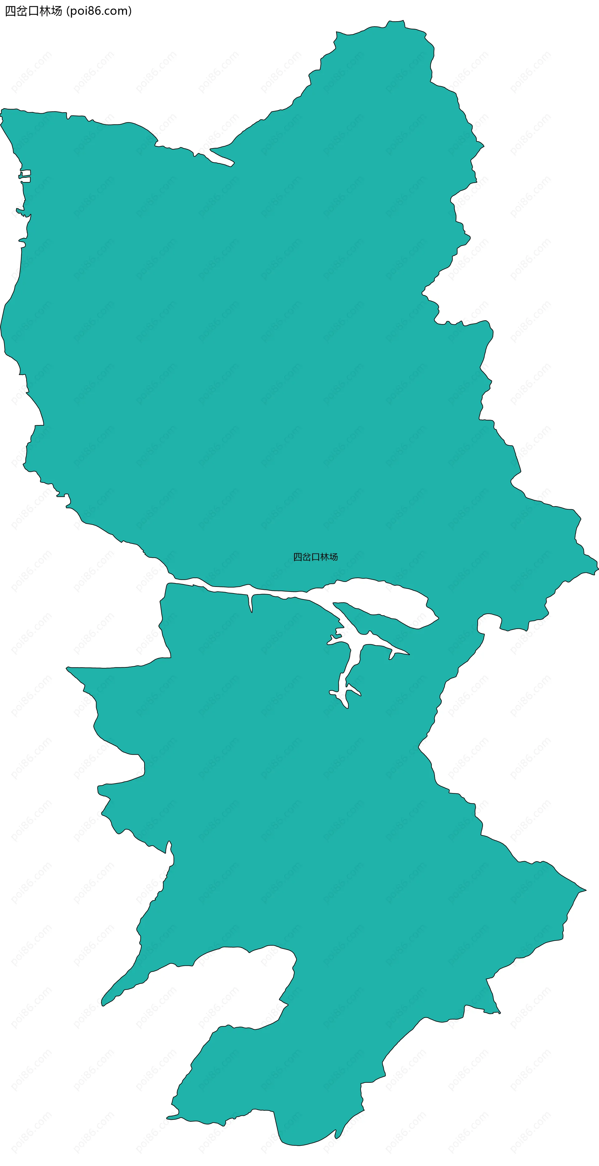 四岔口林场边界地图