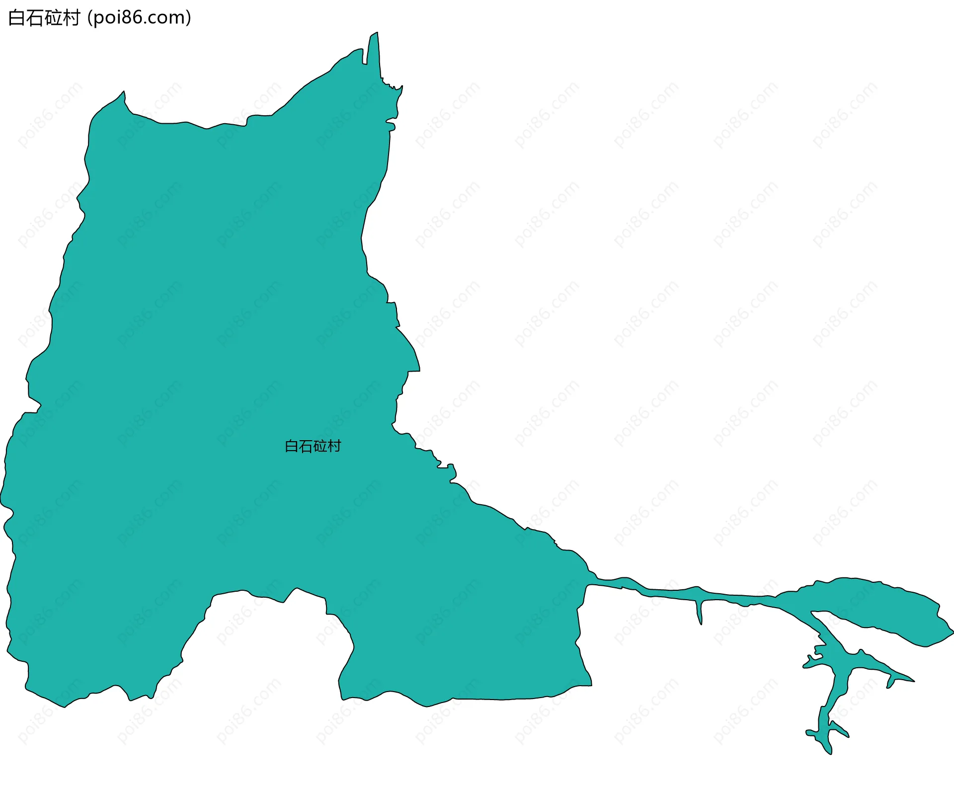 白石砬村边界地图
