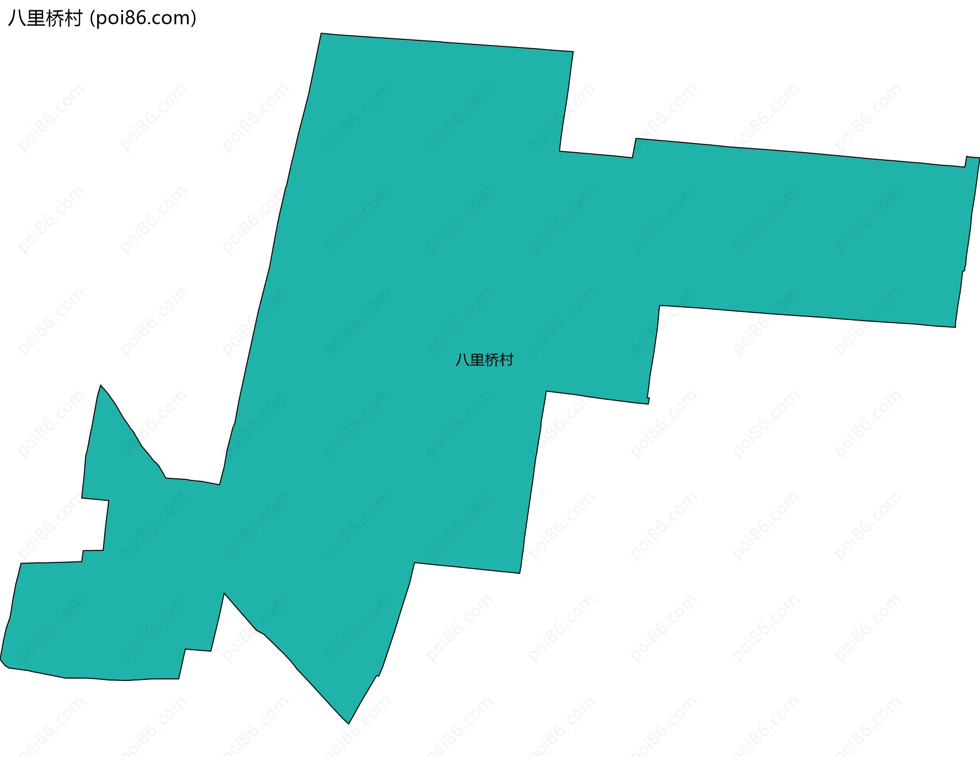 八里桥村边界地图
