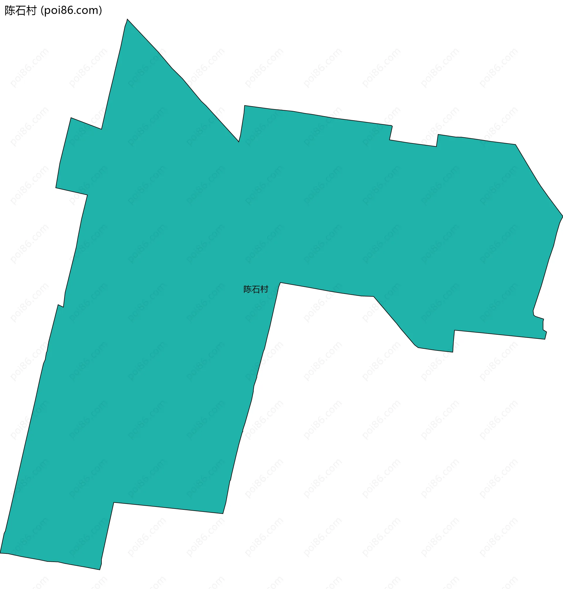 陈石村边界地图