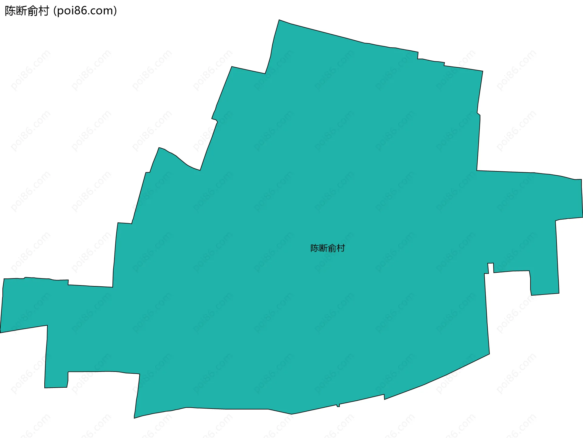 陈断俞村边界地图
