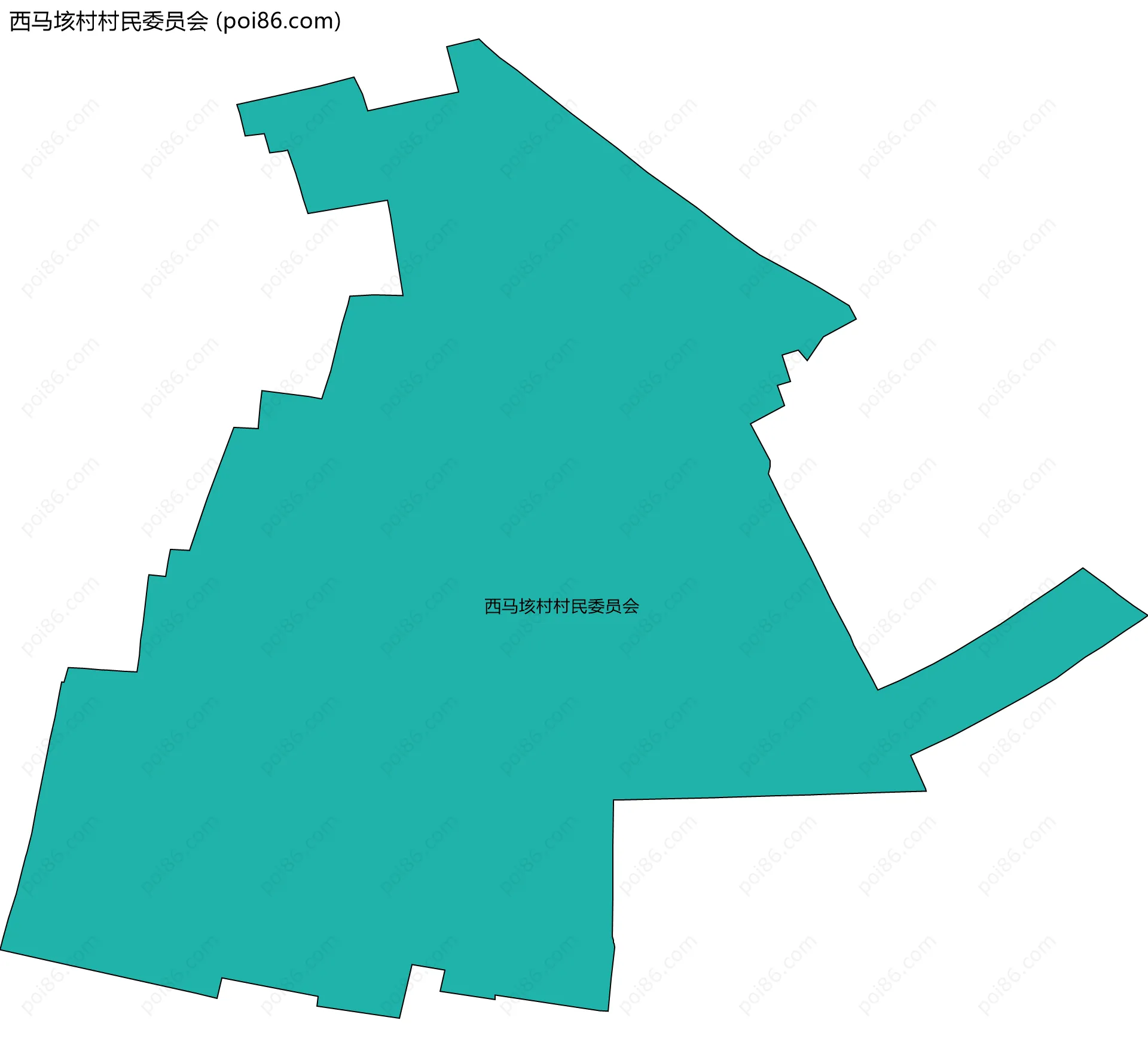 西马垓村村民委员会边界地图