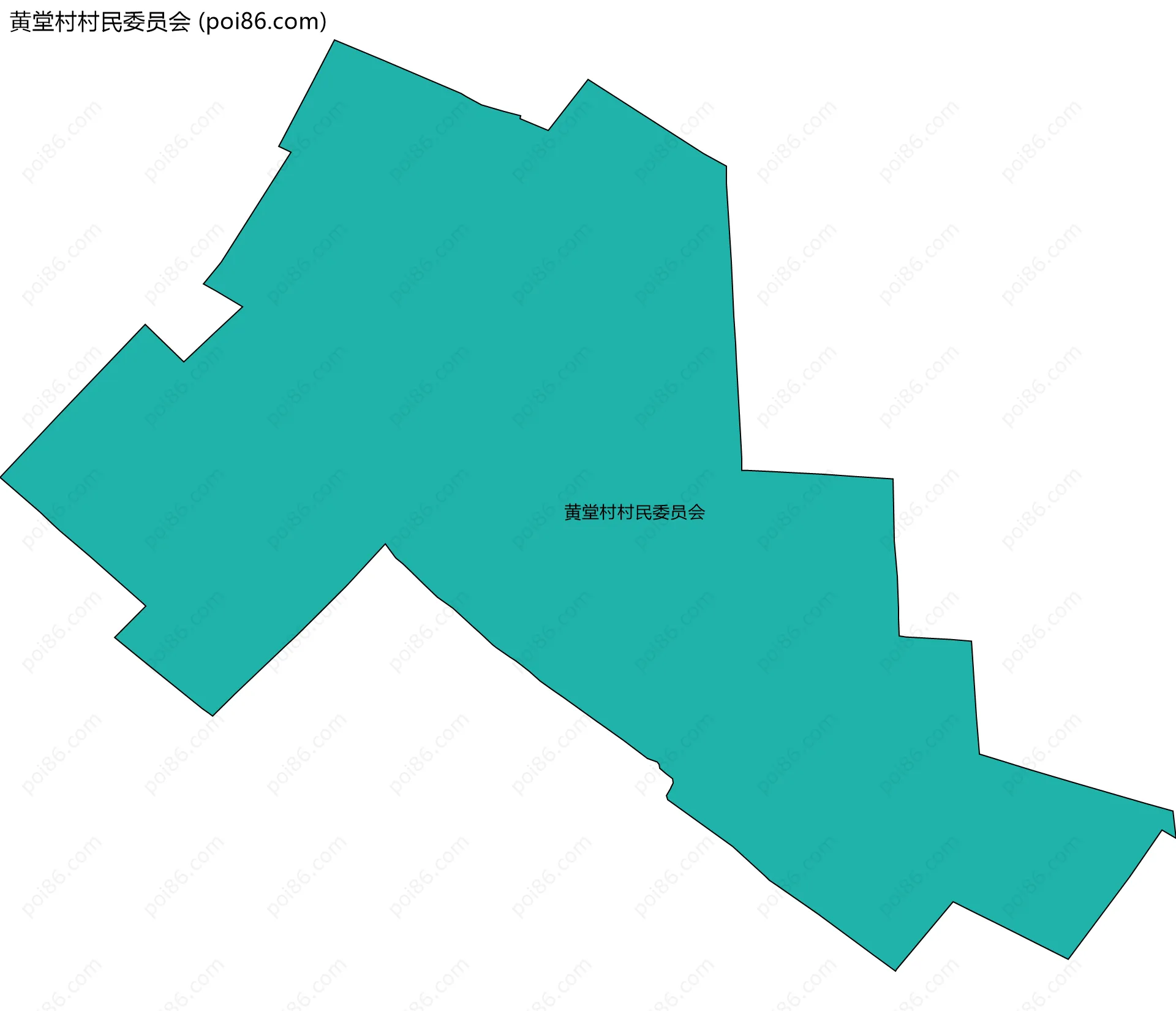黄堂村村民委员会边界地图
