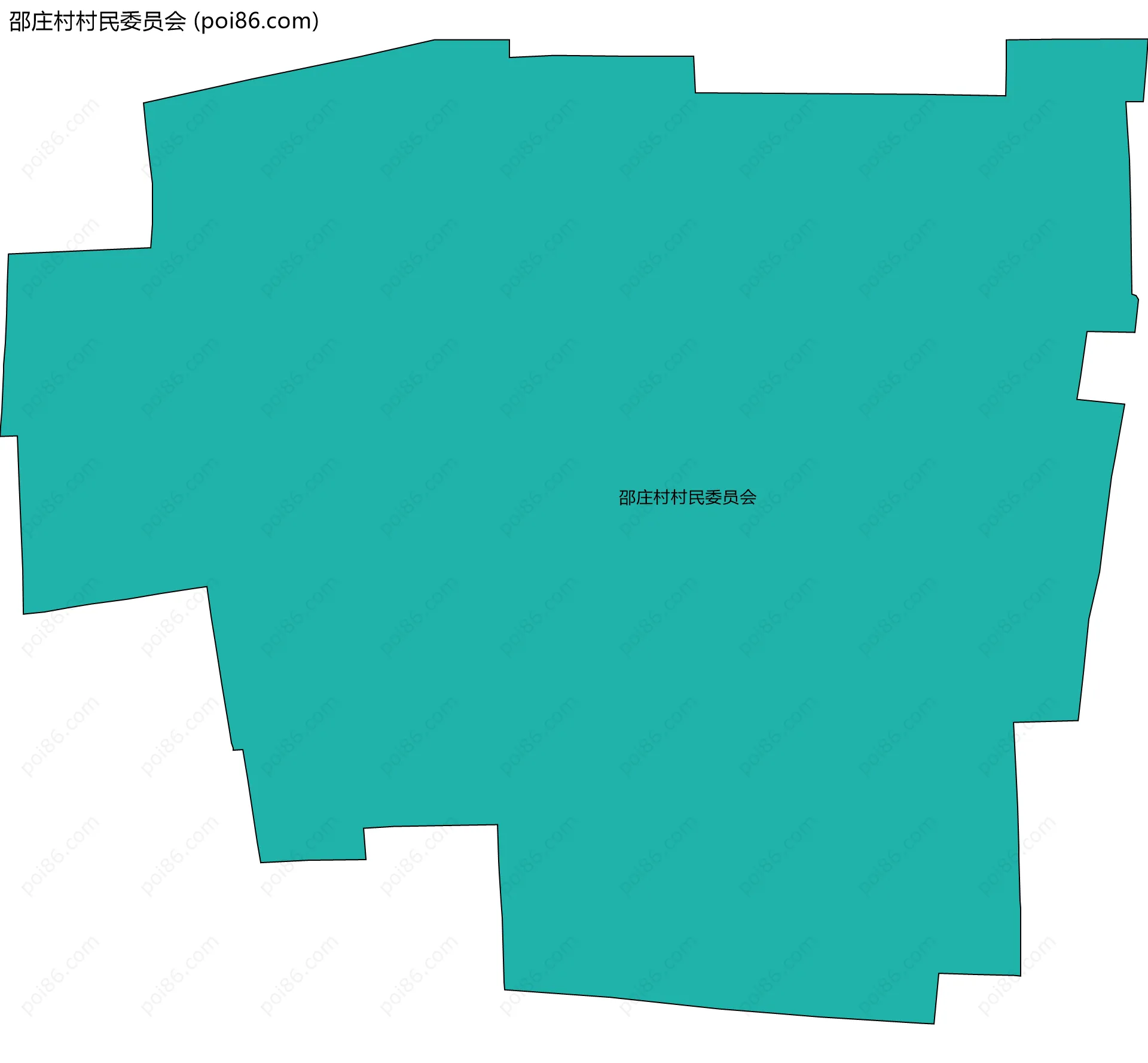 邵庄村村民委员会边界地图