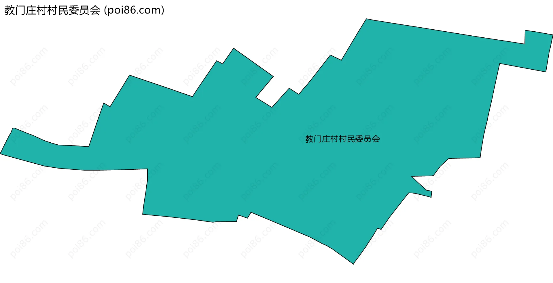 教门庄村村民委员会边界地图