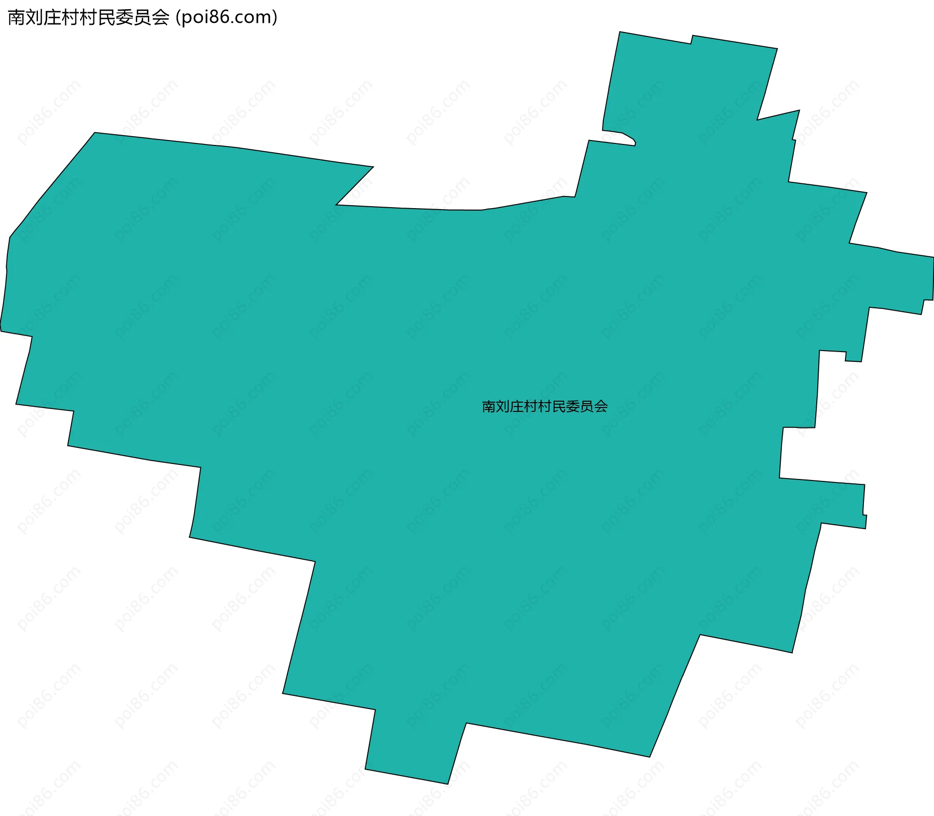 南刘庄村村民委员会边界地图