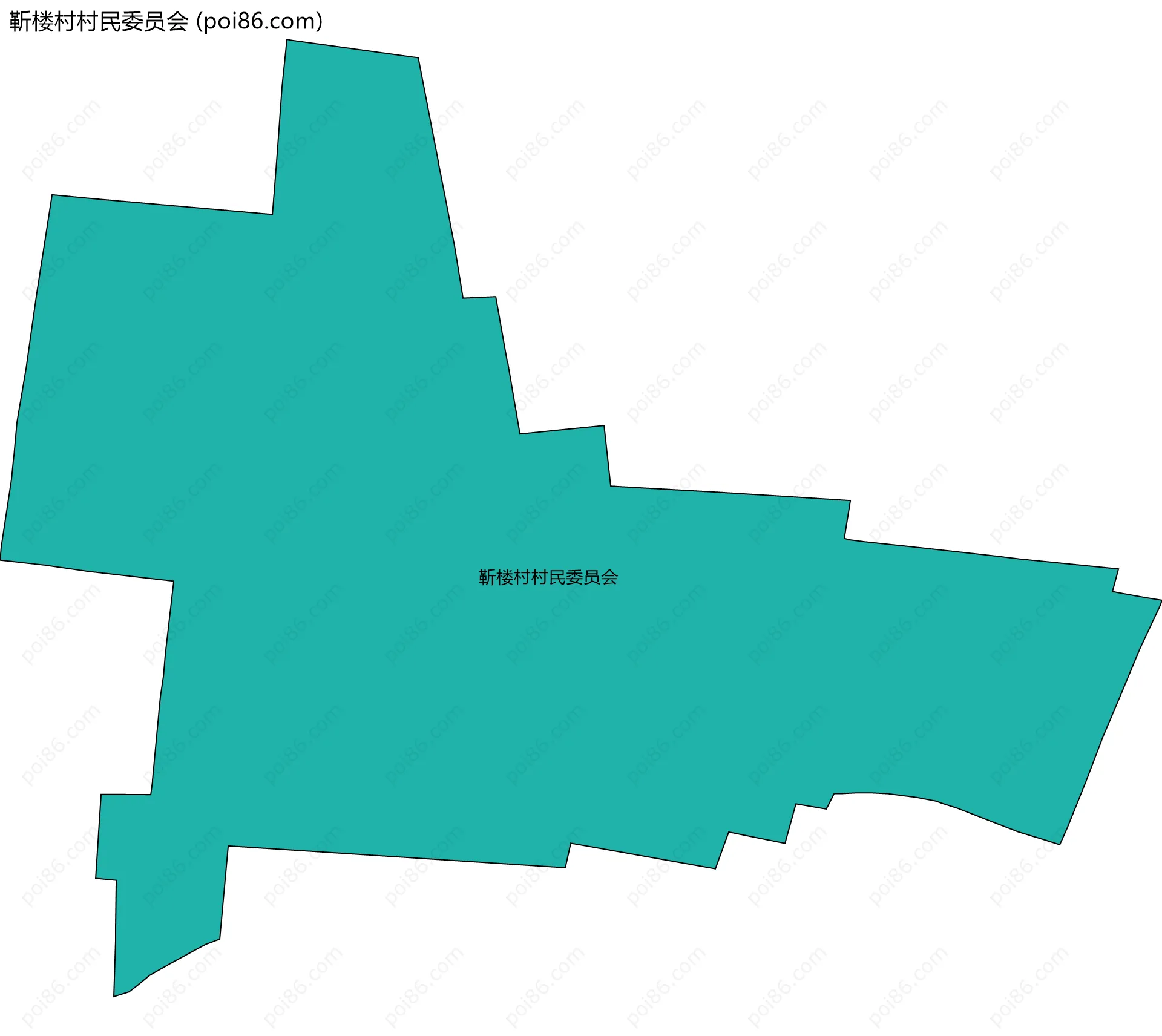 靳楼村村民委员会边界地图