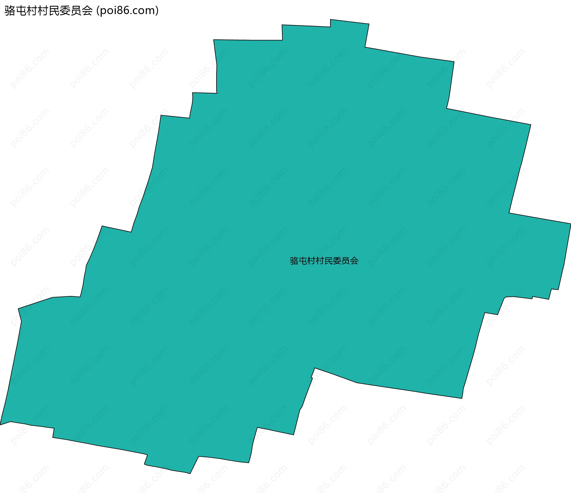 骆屯村村民委员会边界地图