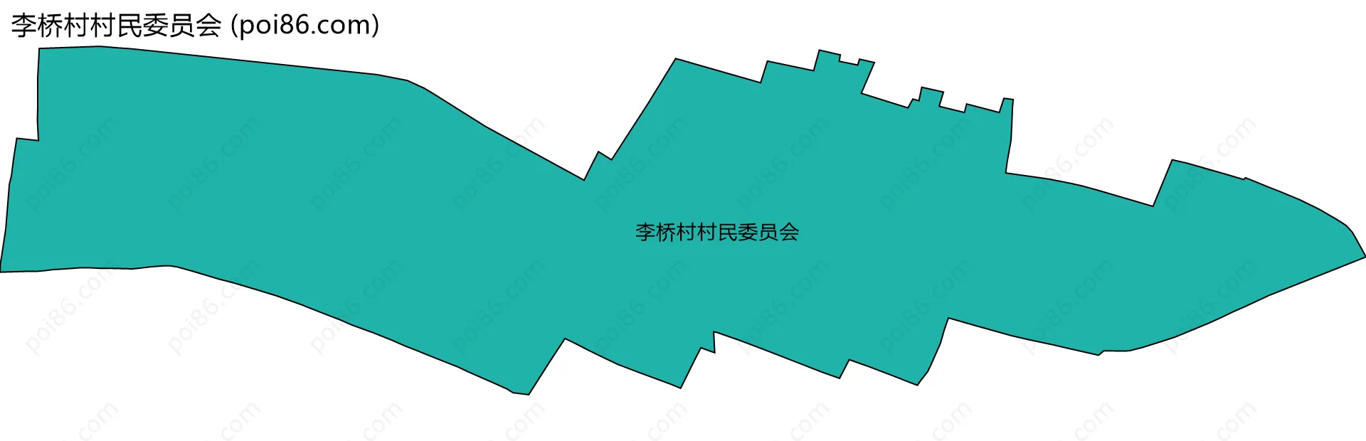 李桥村村民委员会边界地图