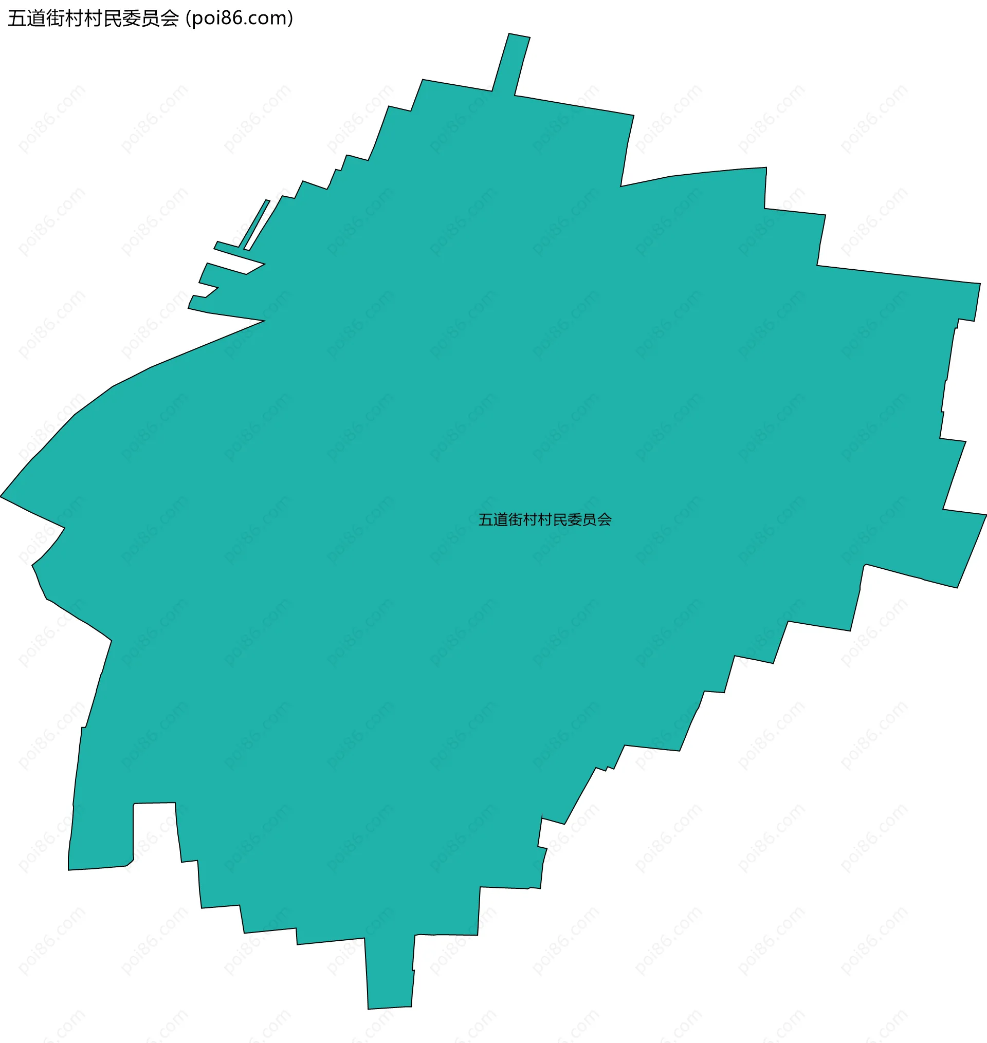 五道街村村民委员会边界地图
