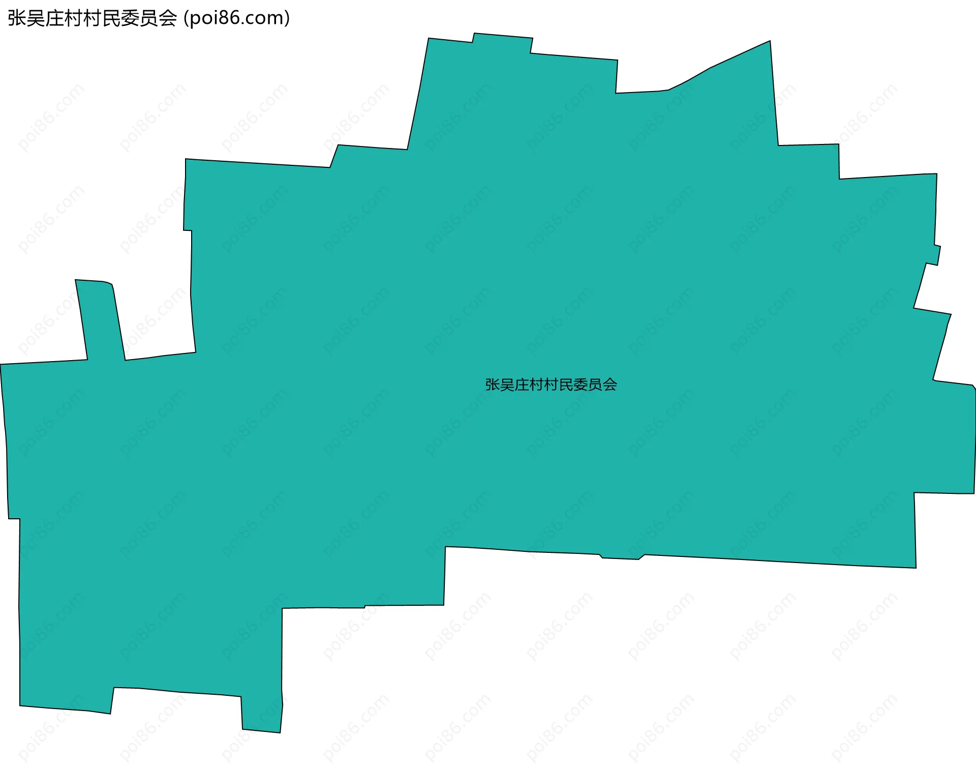 张吴庄村村民委员会边界地图