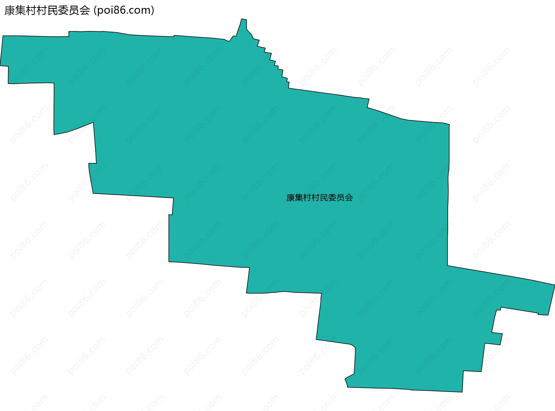 康集村村民委员会边界地图
