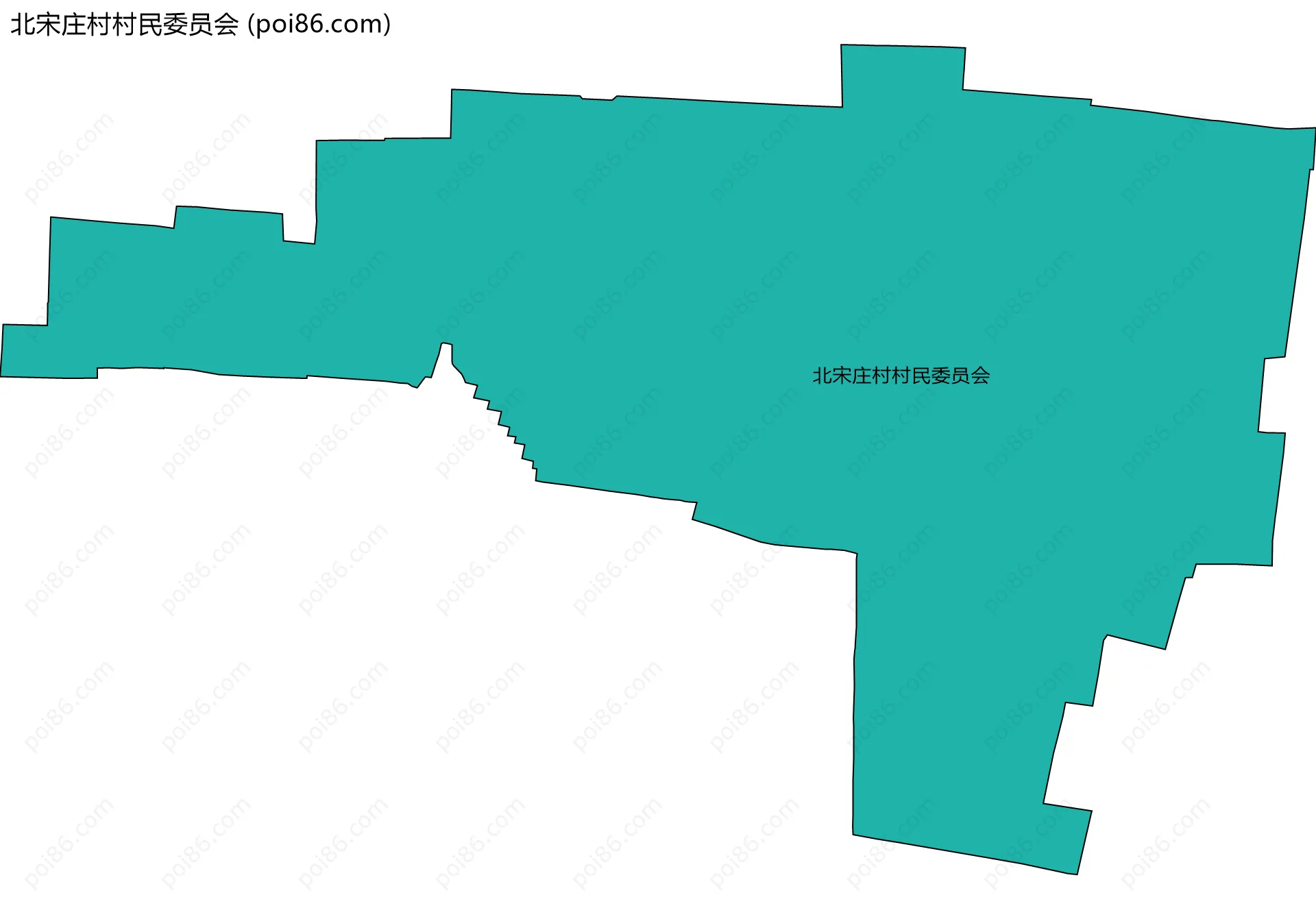 北宋庄村村民委员会边界地图