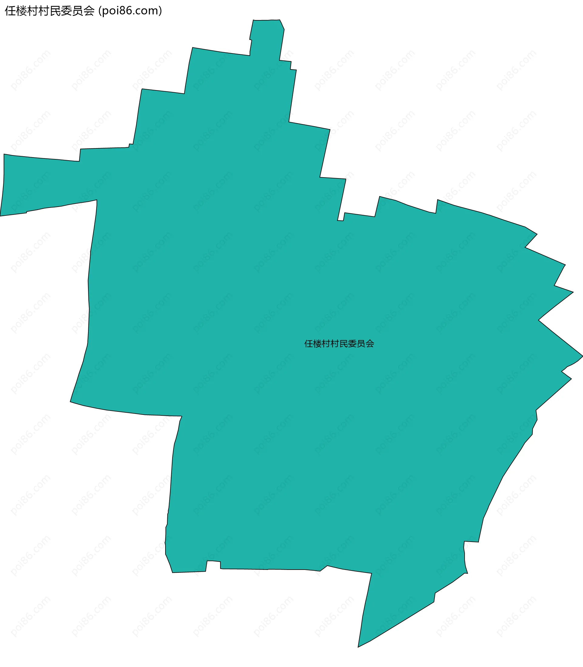 任楼村村民委员会边界地图