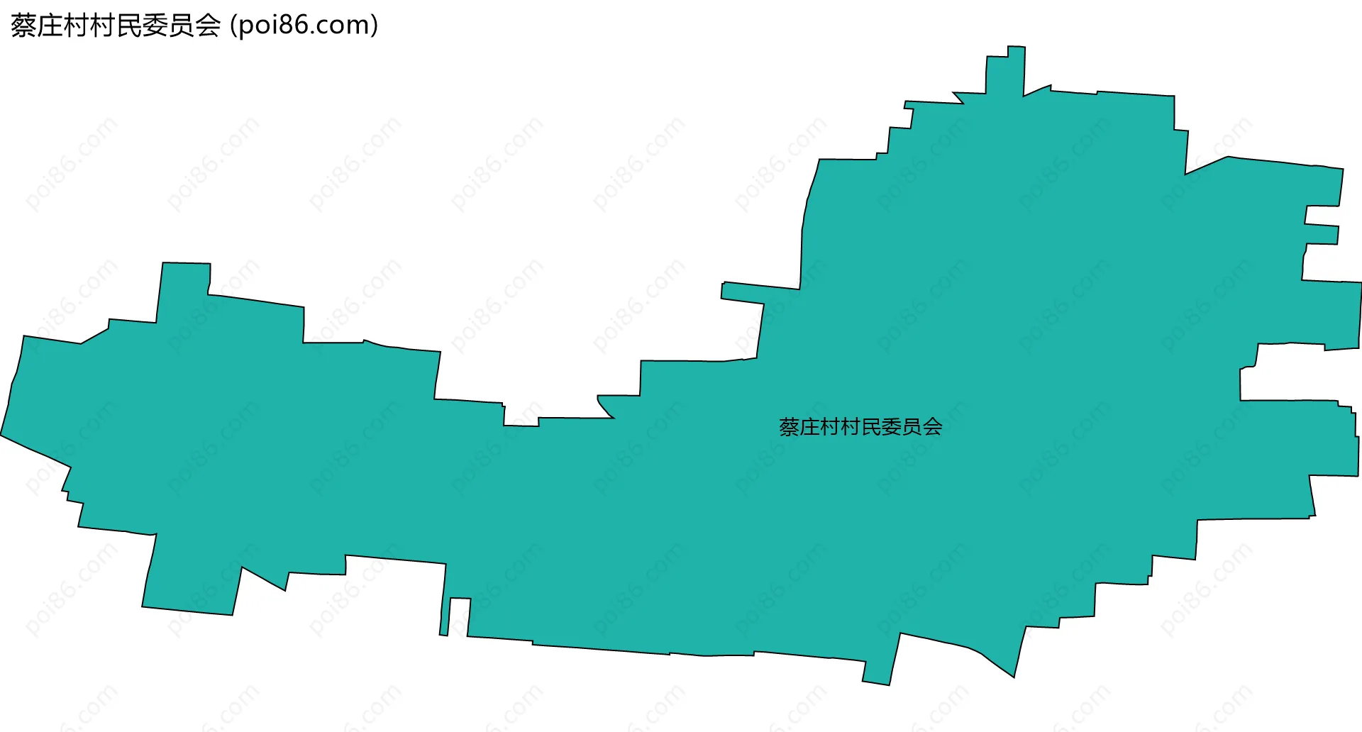 蔡庄村村民委员会边界地图