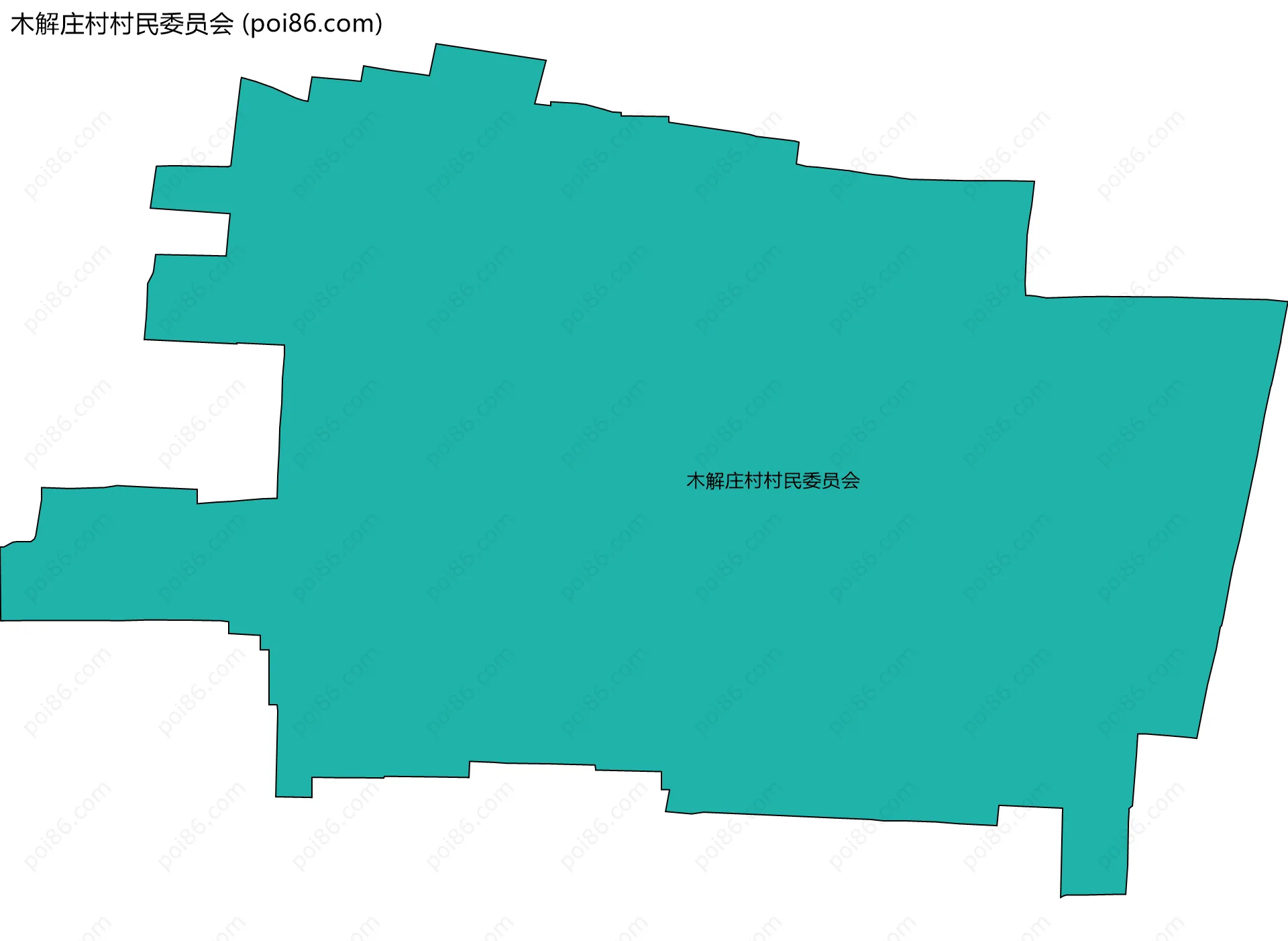 木解庄村村民委员会边界地图
