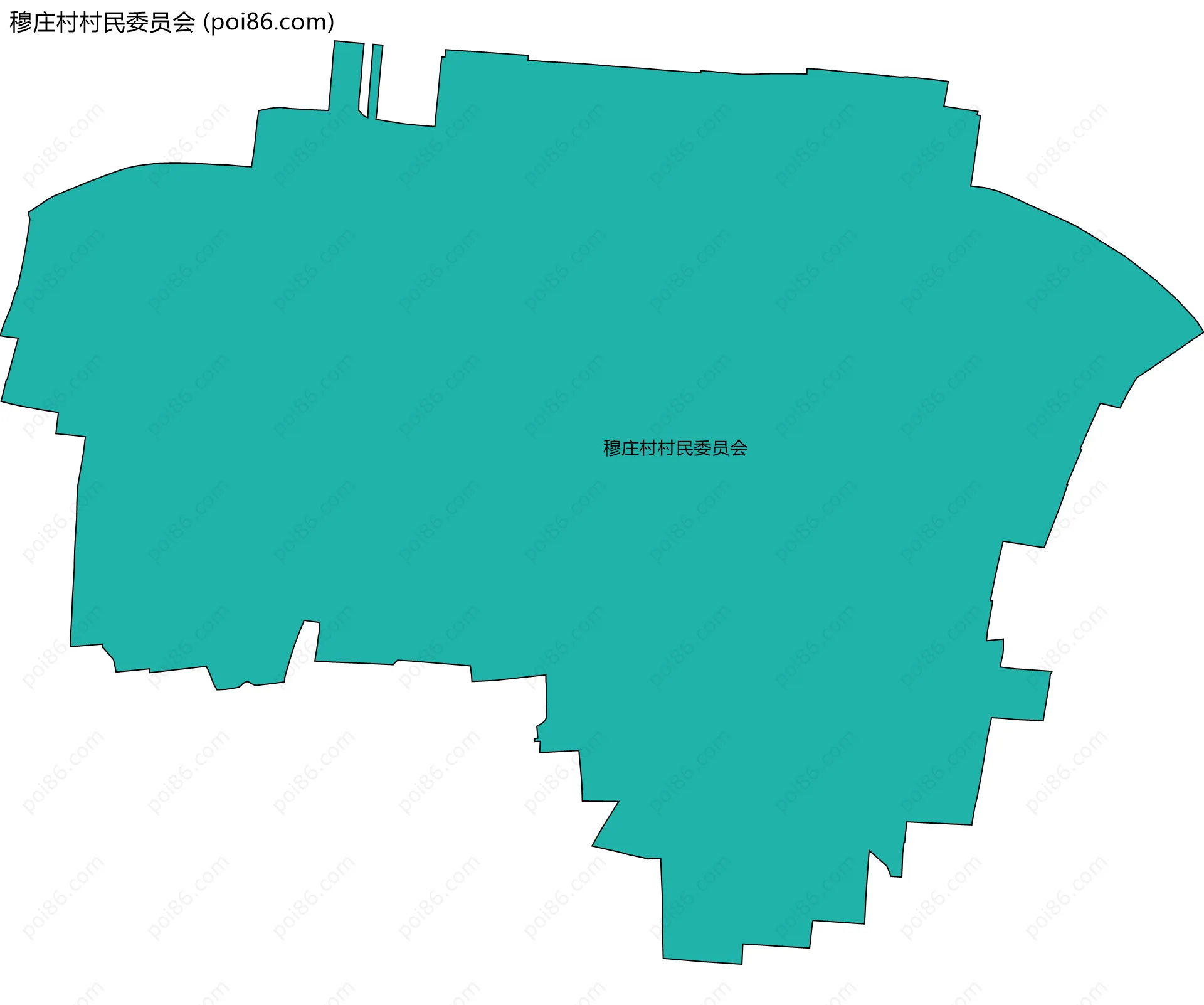 穆庄村村民委员会边界地图