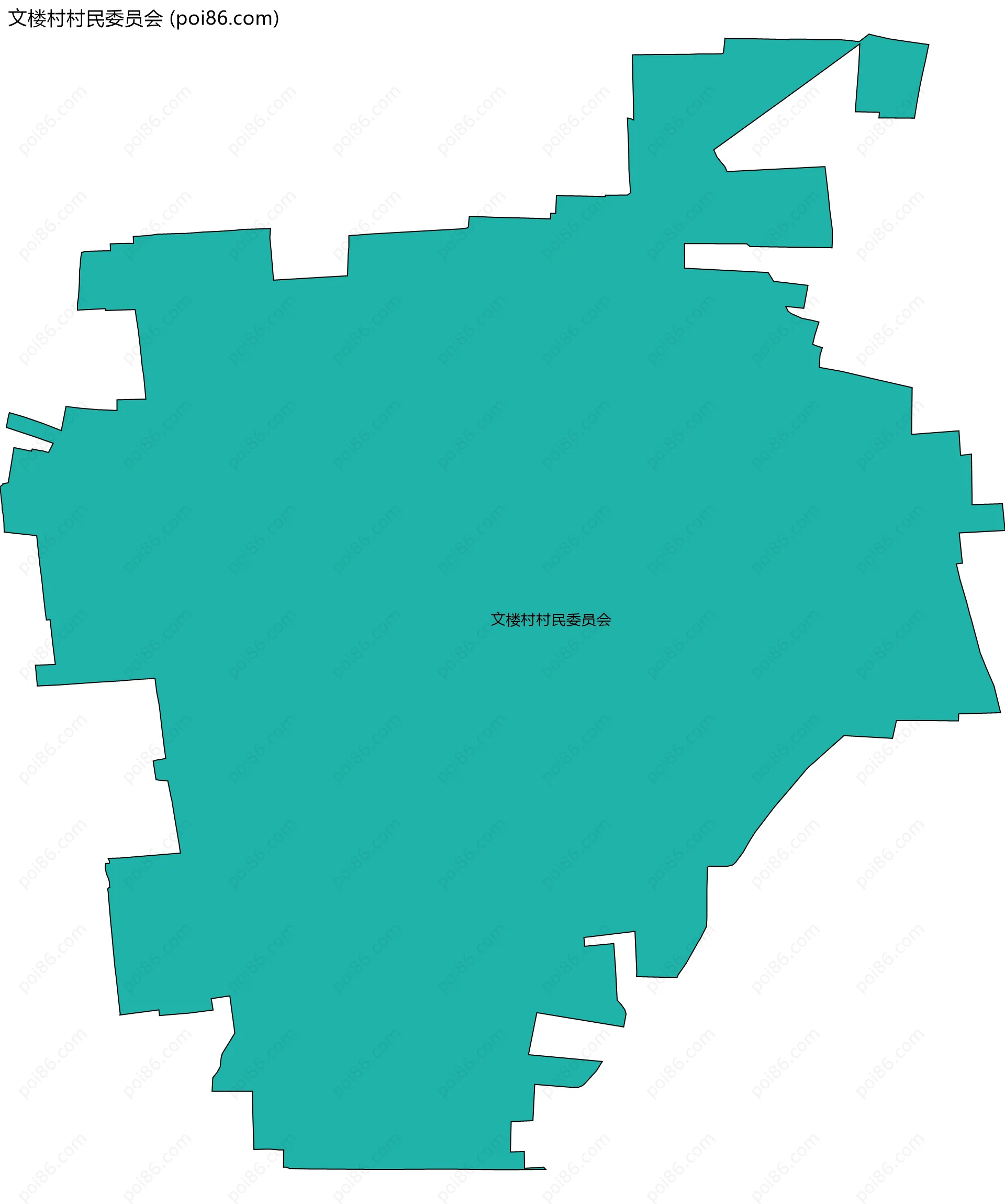 文楼村村民委员会边界地图