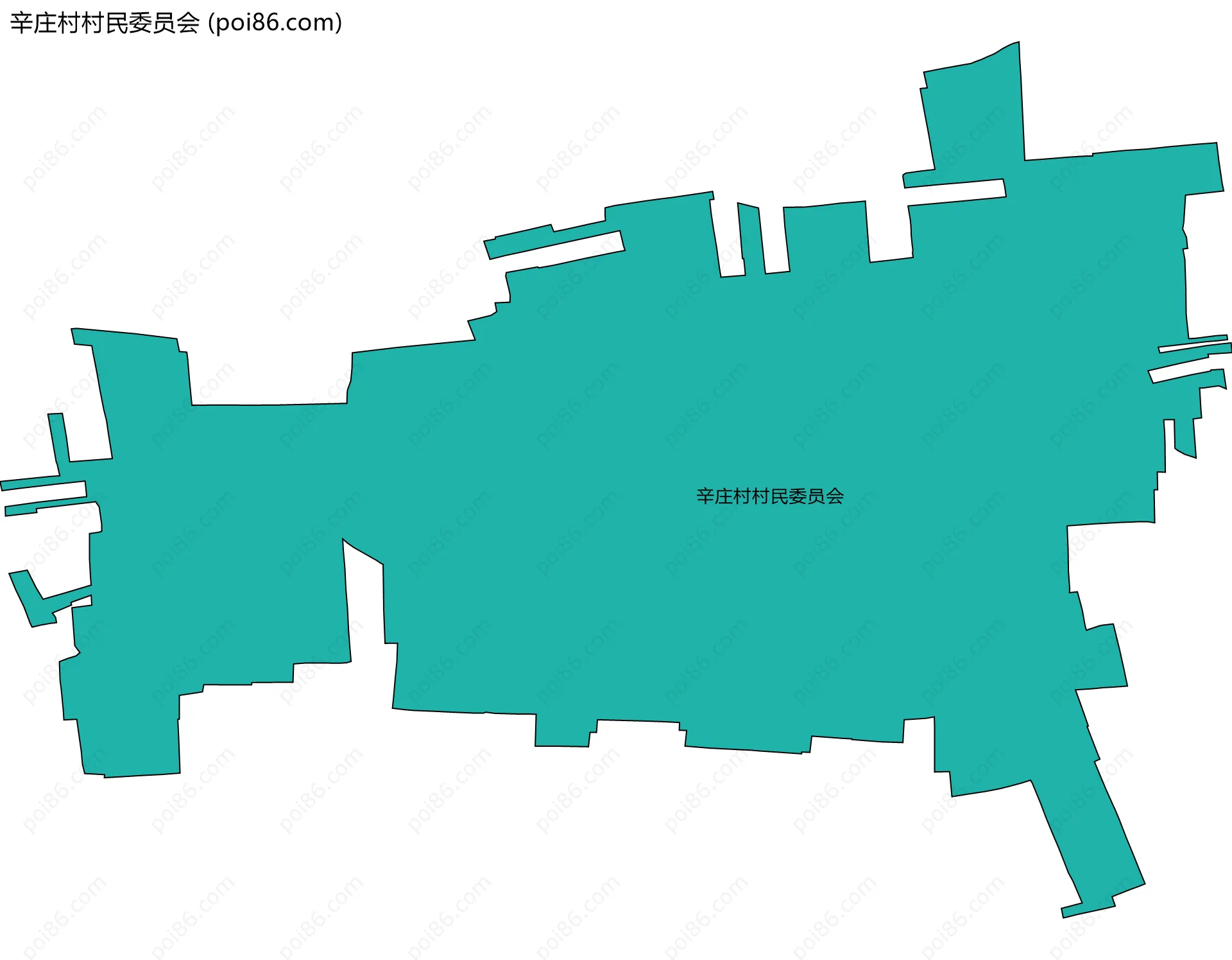 辛庄村村民委员会边界地图
