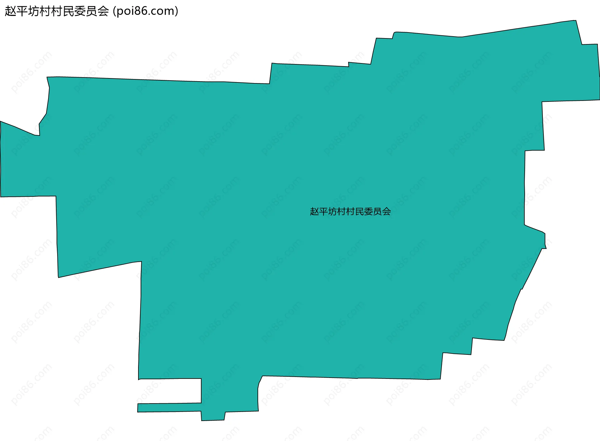赵平坊村村民委员会边界地图