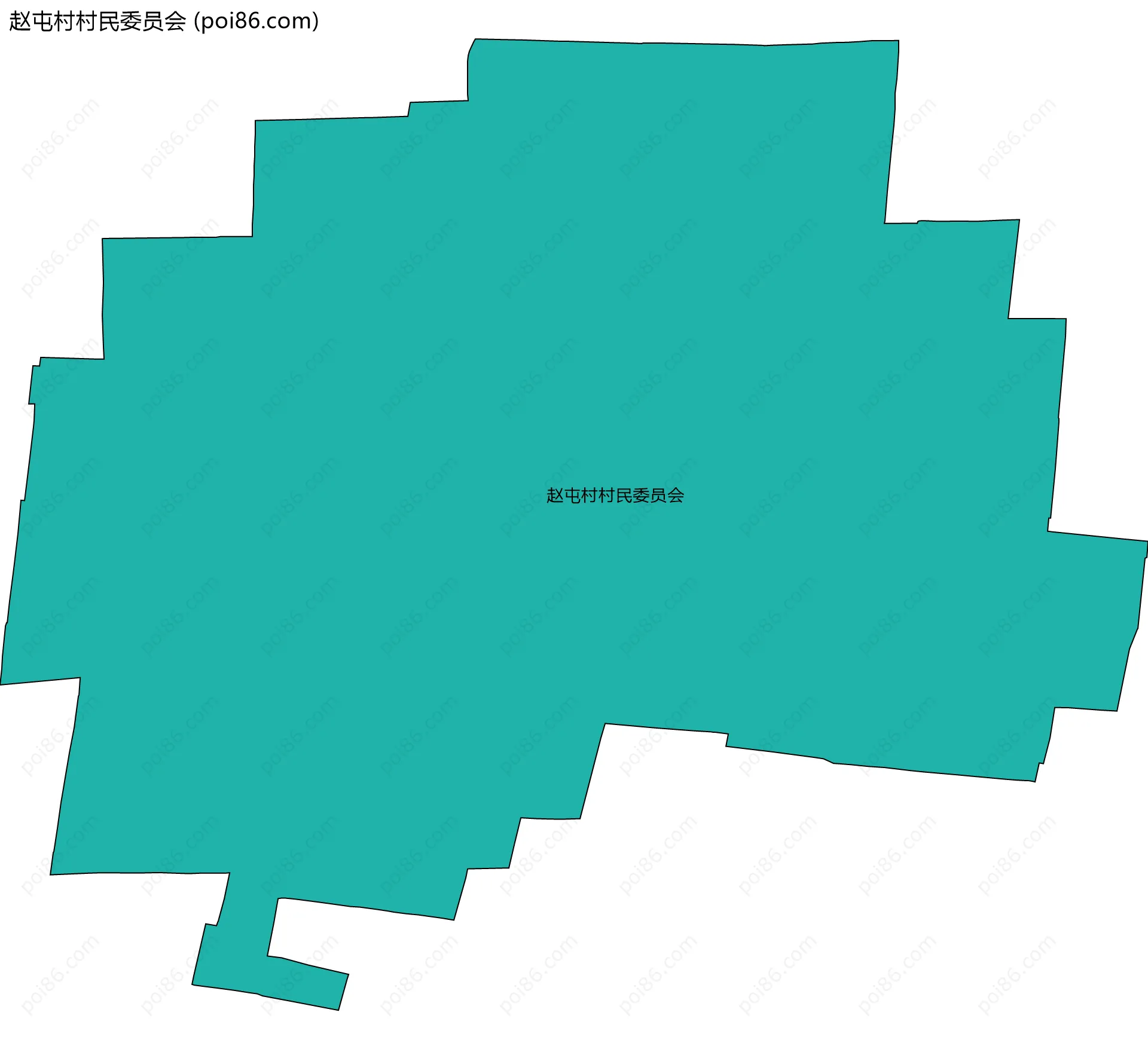 赵屯村村民委员会边界地图