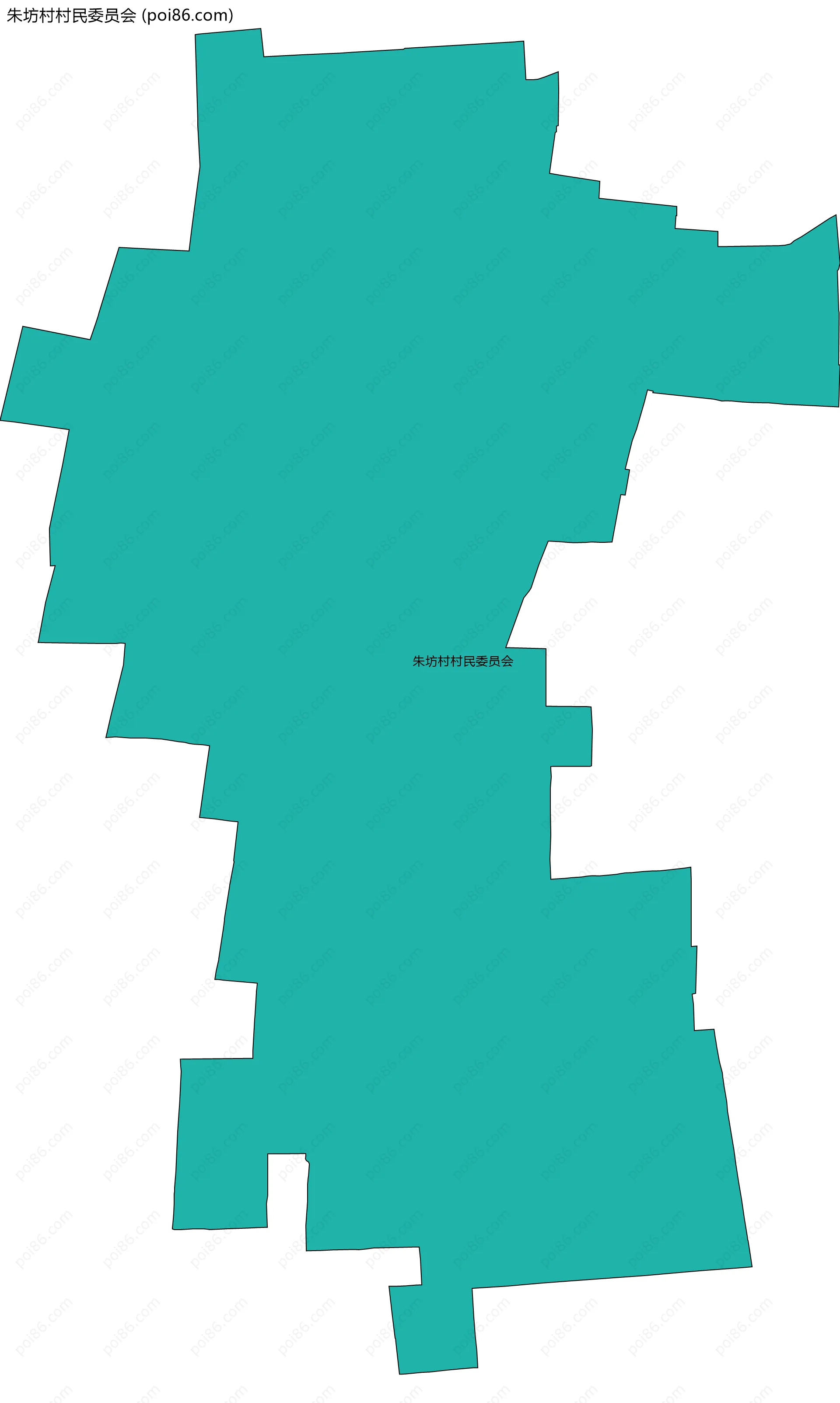 朱坊村村民委员会边界地图