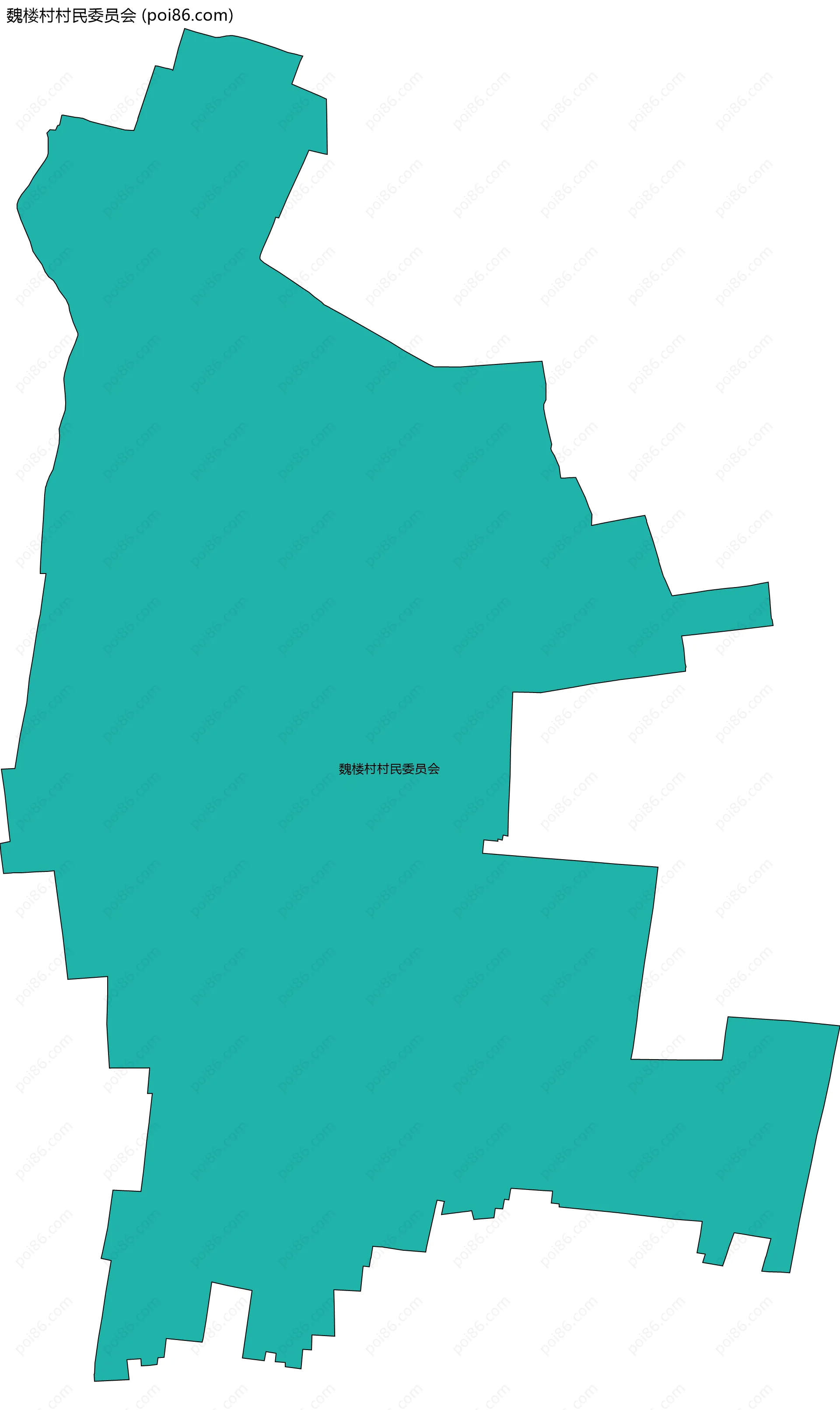 魏楼村村民委员会边界地图