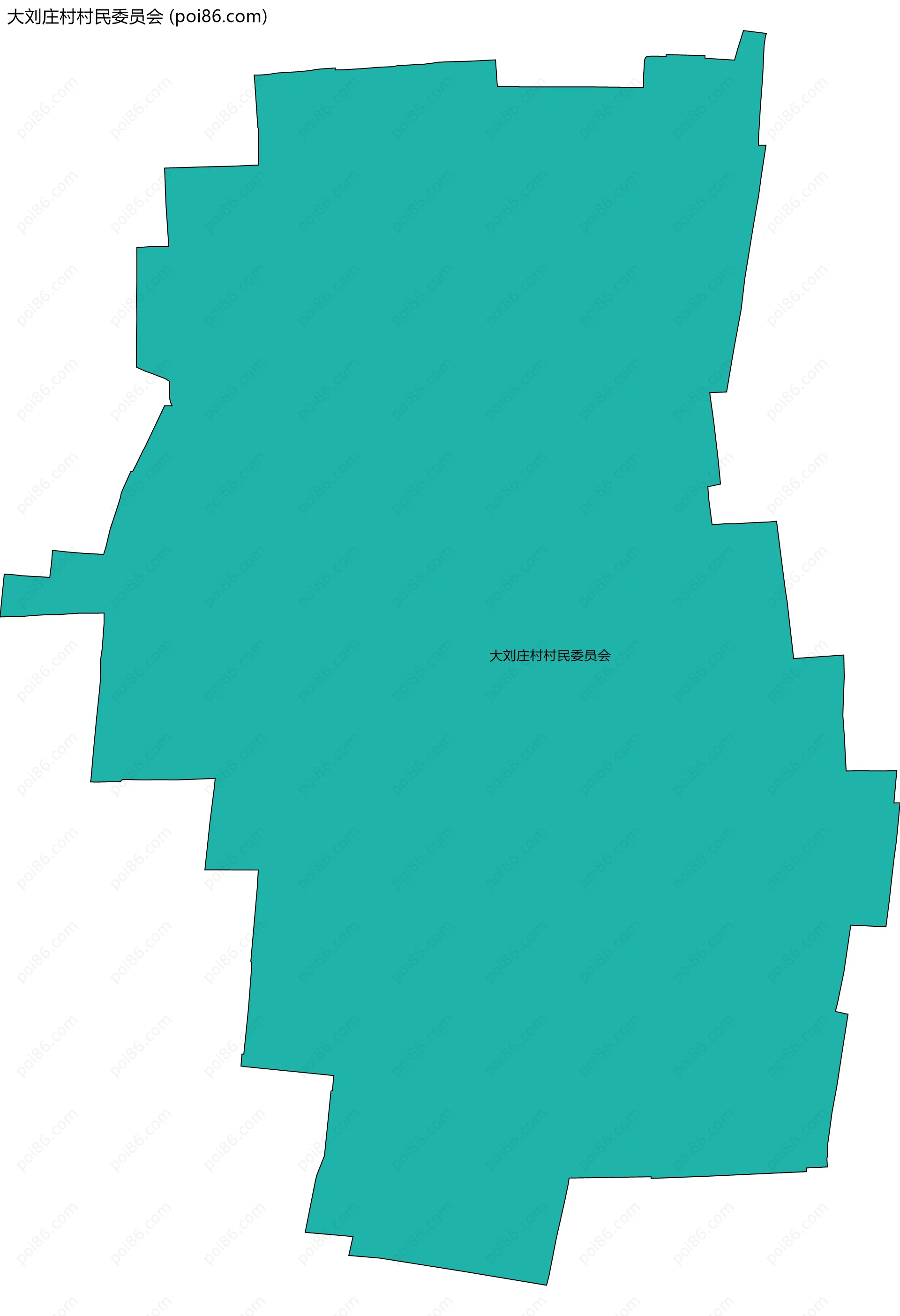 大刘庄村村民委员会边界地图