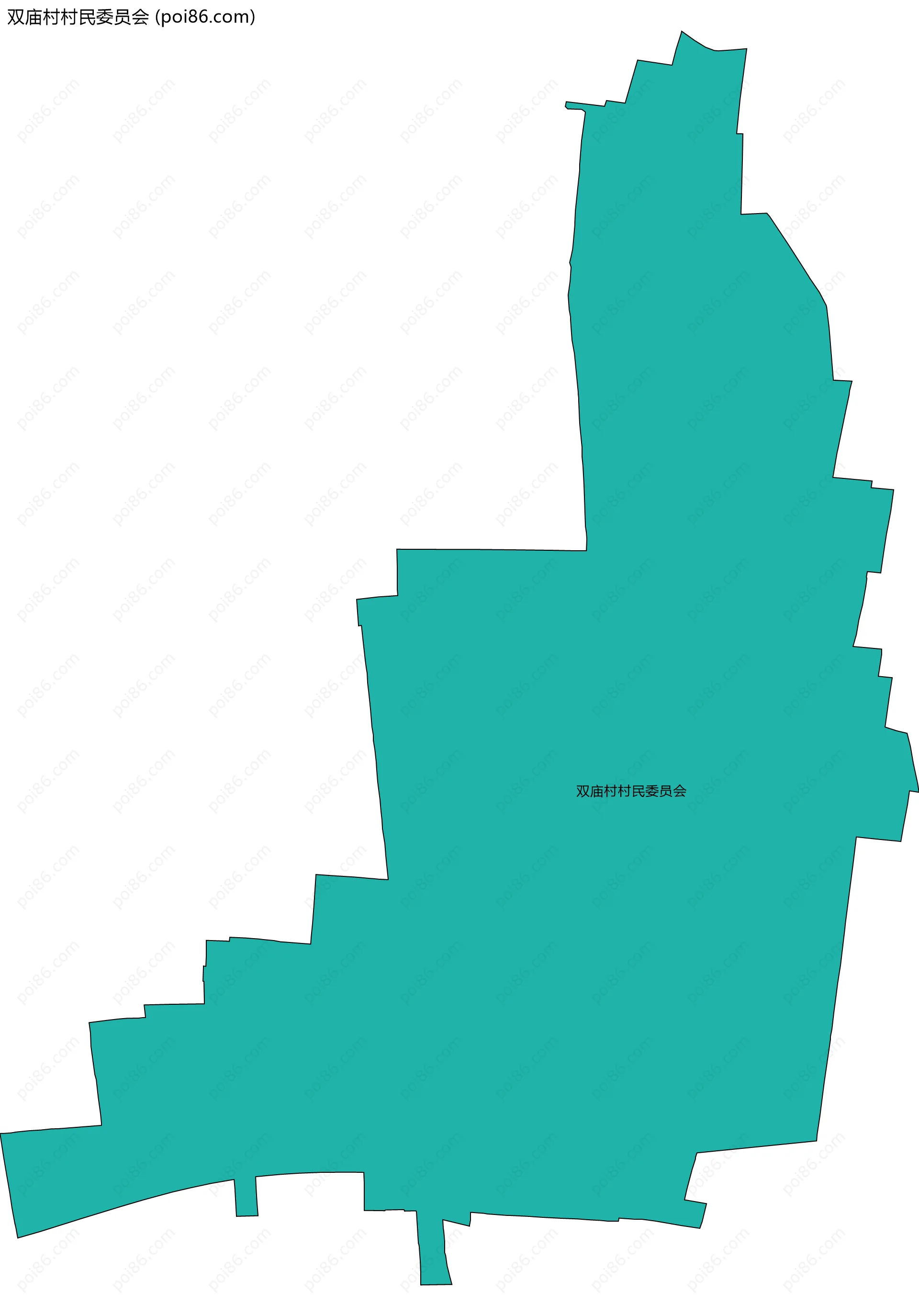 双庙村村民委员会边界地图