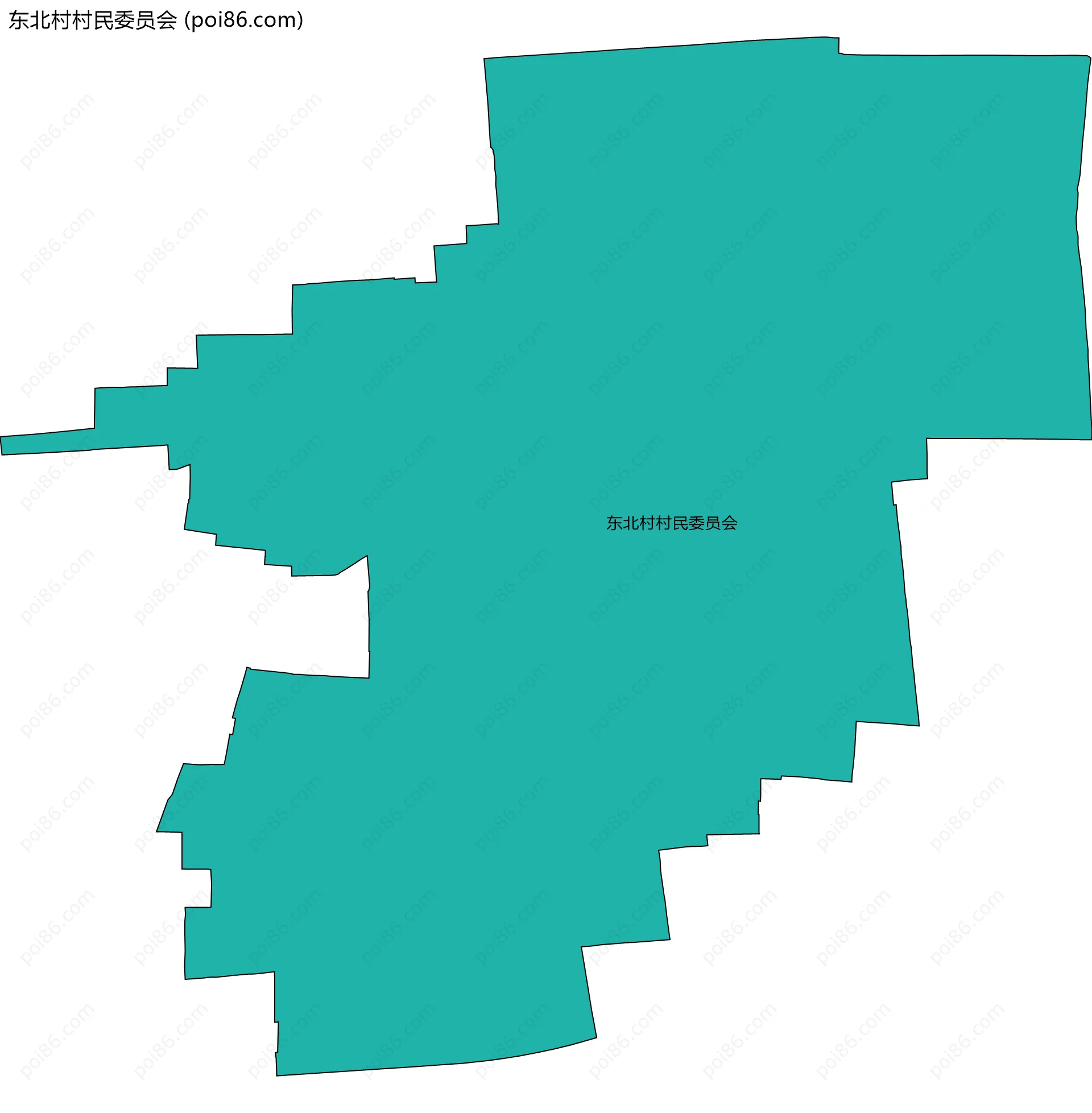 东北村村民委员会边界地图