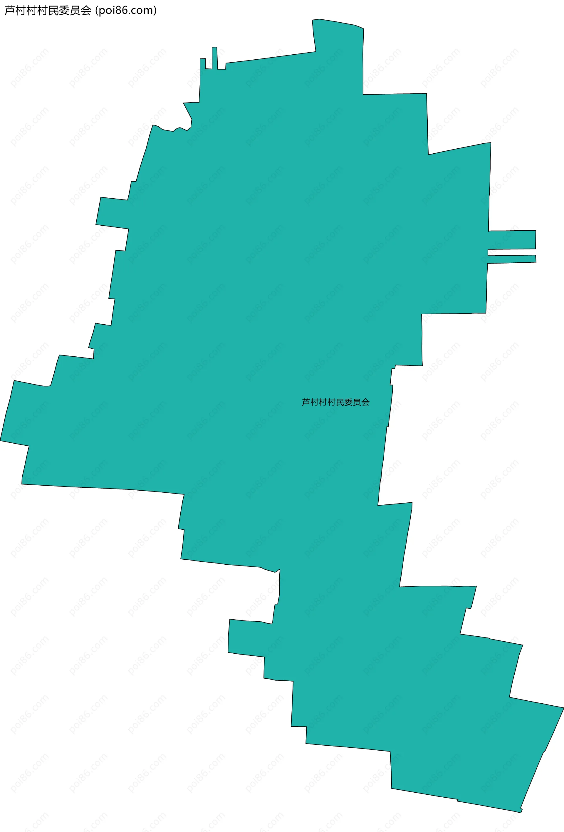 芦村村村民委员会边界地图