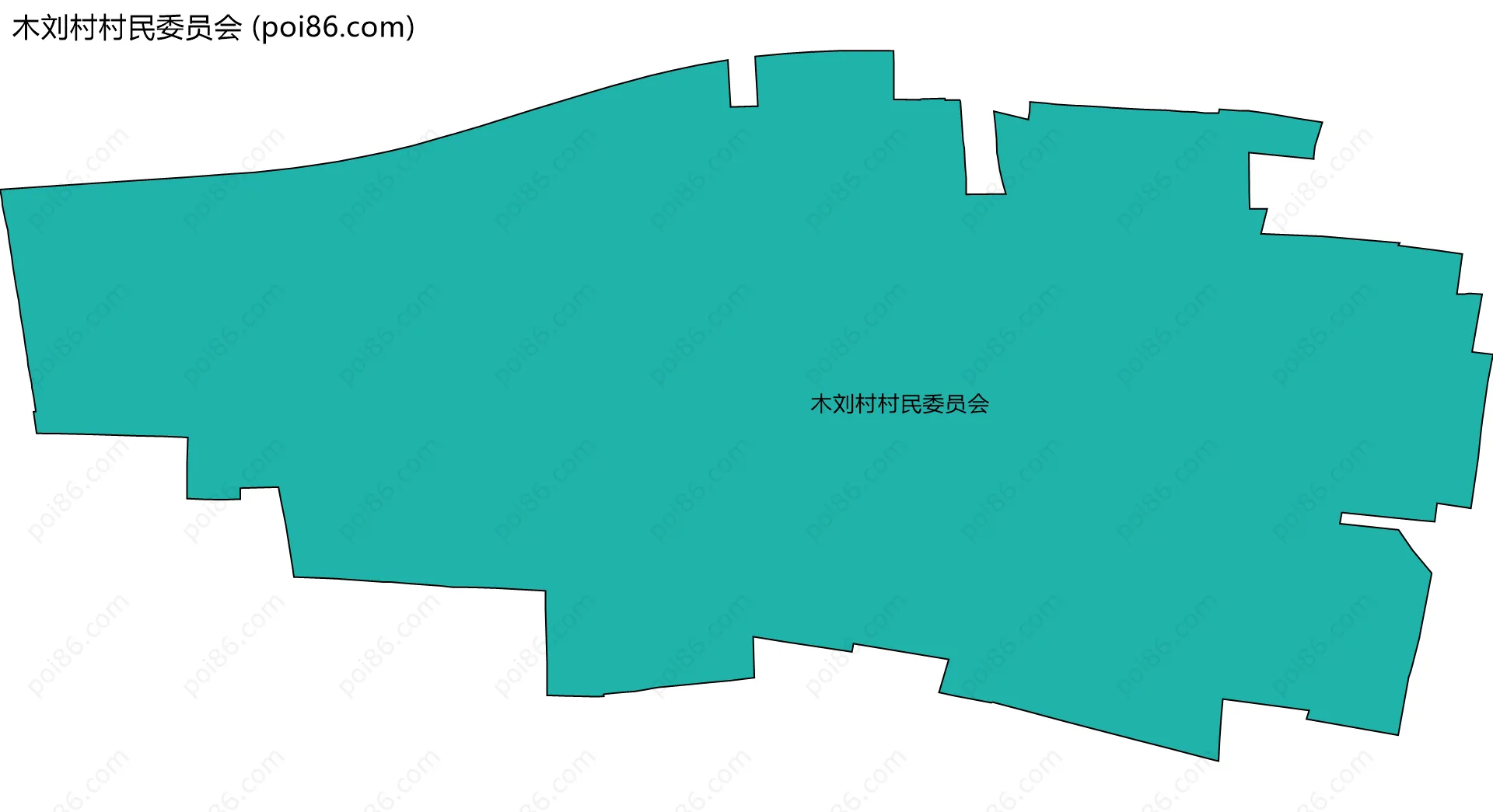 木刘村村民委员会边界地图