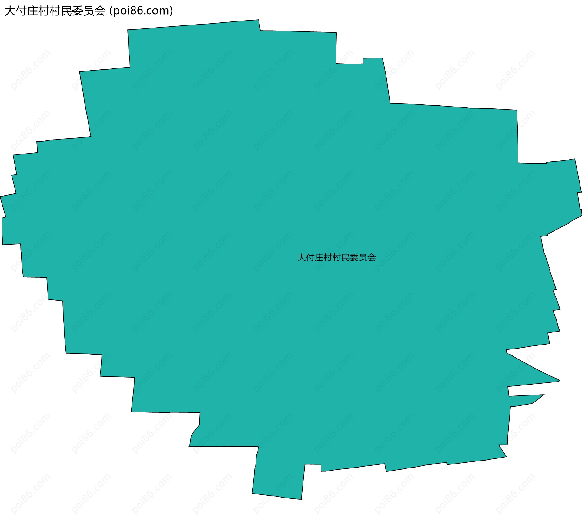 大付庄村村民委员会边界地图