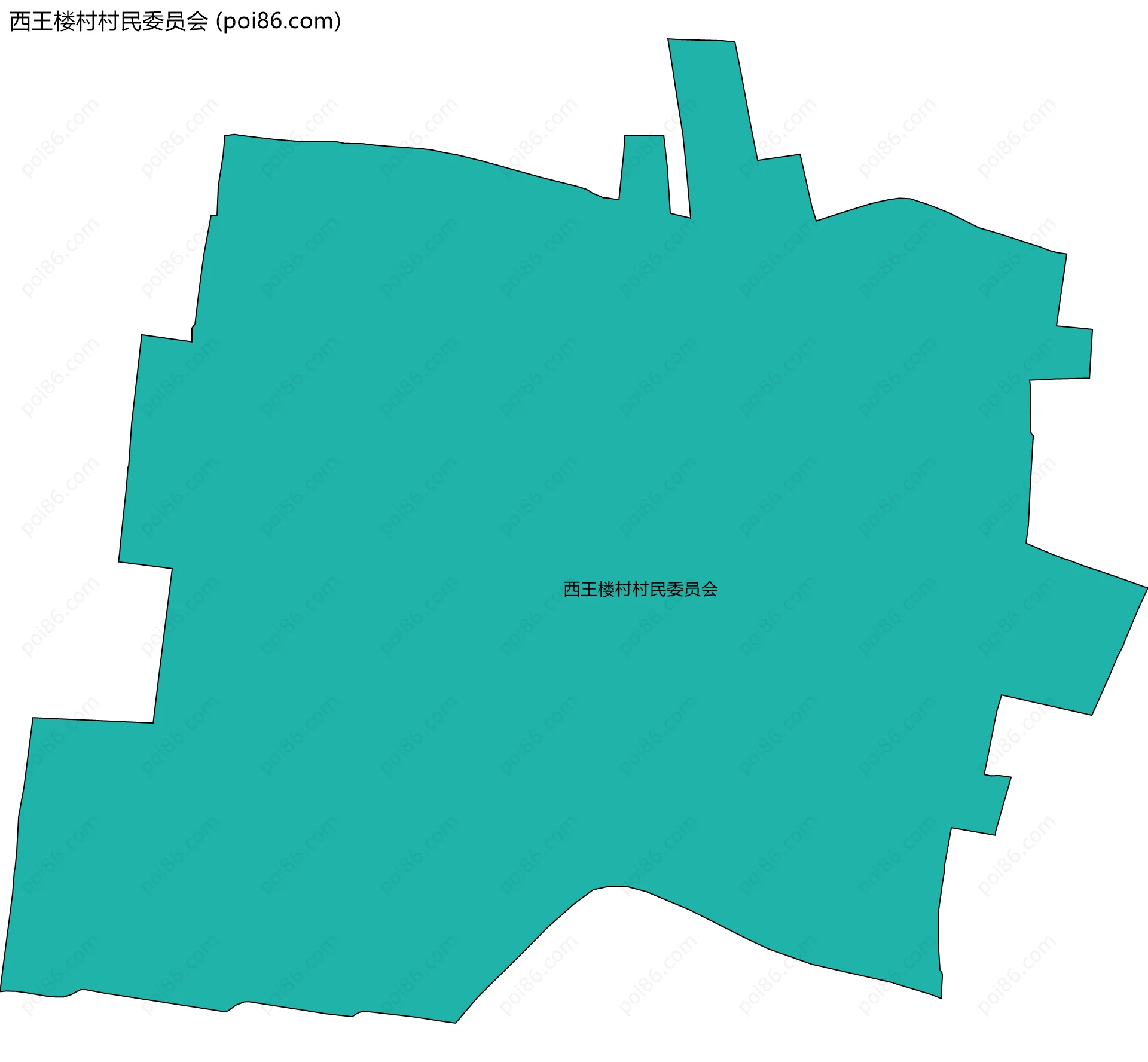 西王楼村村民委员会边界地图
