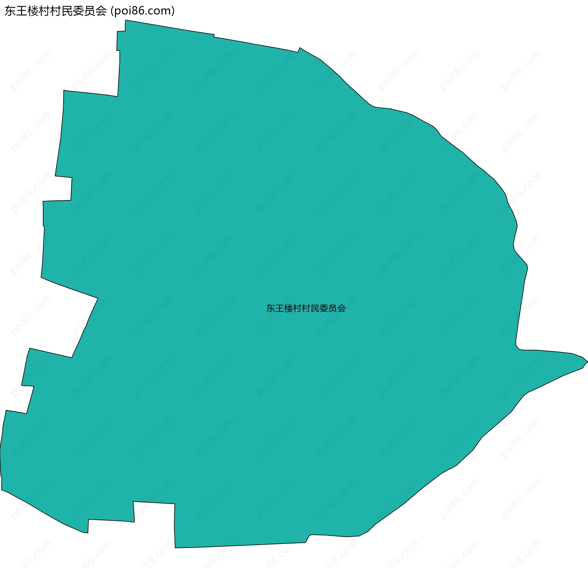 东王楼村村民委员会边界地图