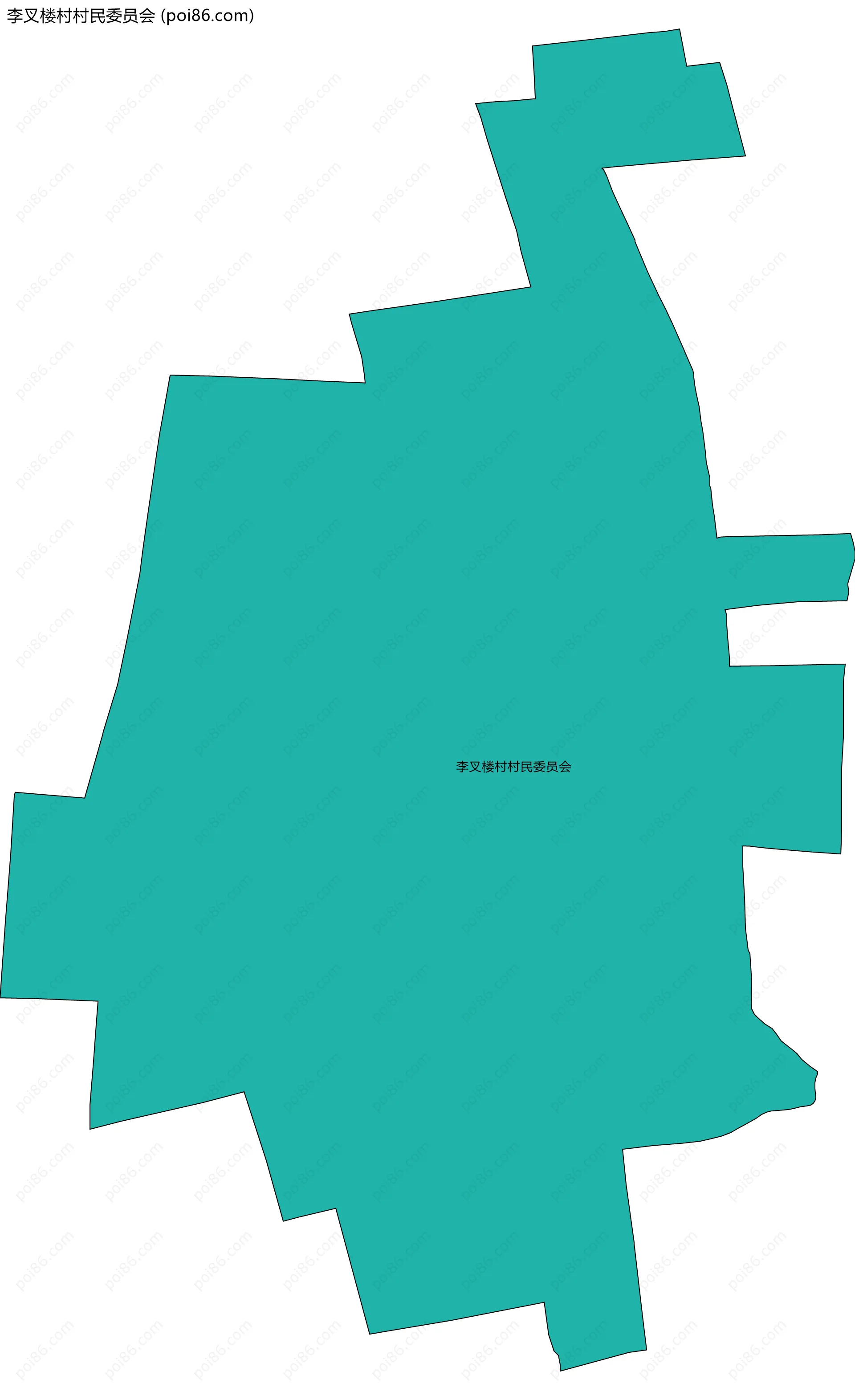 李叉楼村村民委员会边界地图