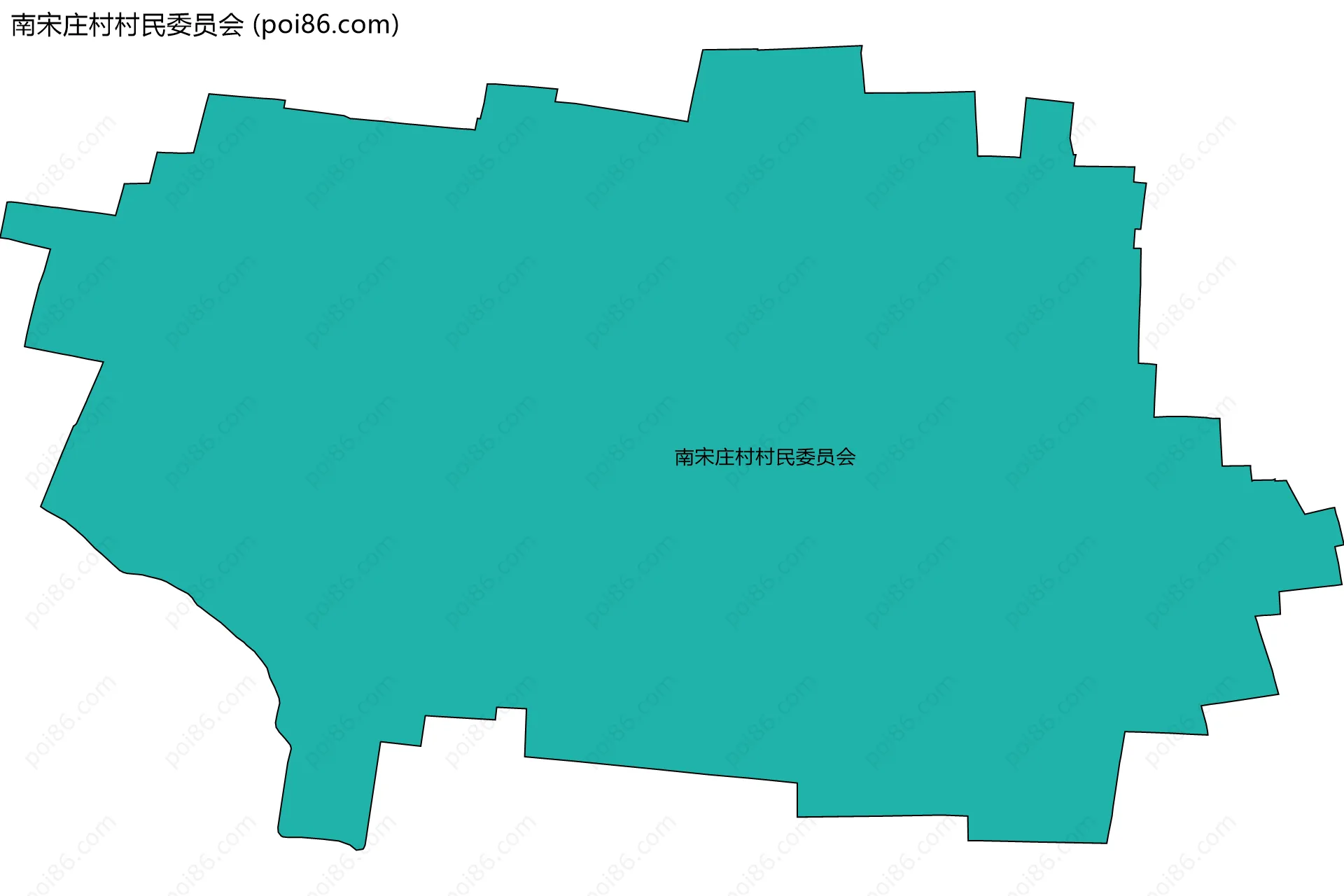南宋庄村村民委员会边界地图