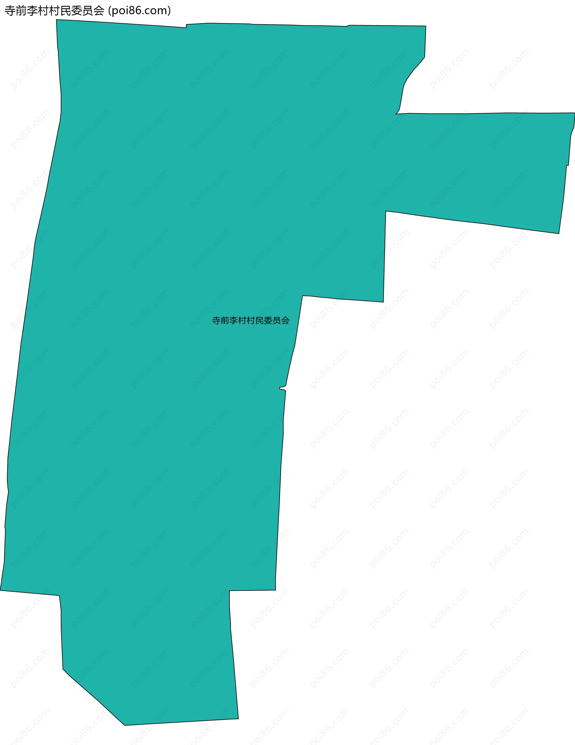 寺前李村村民委员会边界地图