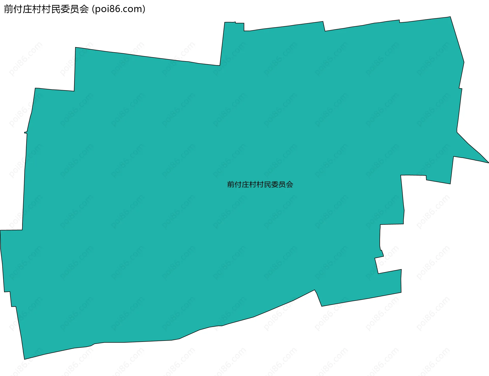 前付庄村村民委员会边界地图
