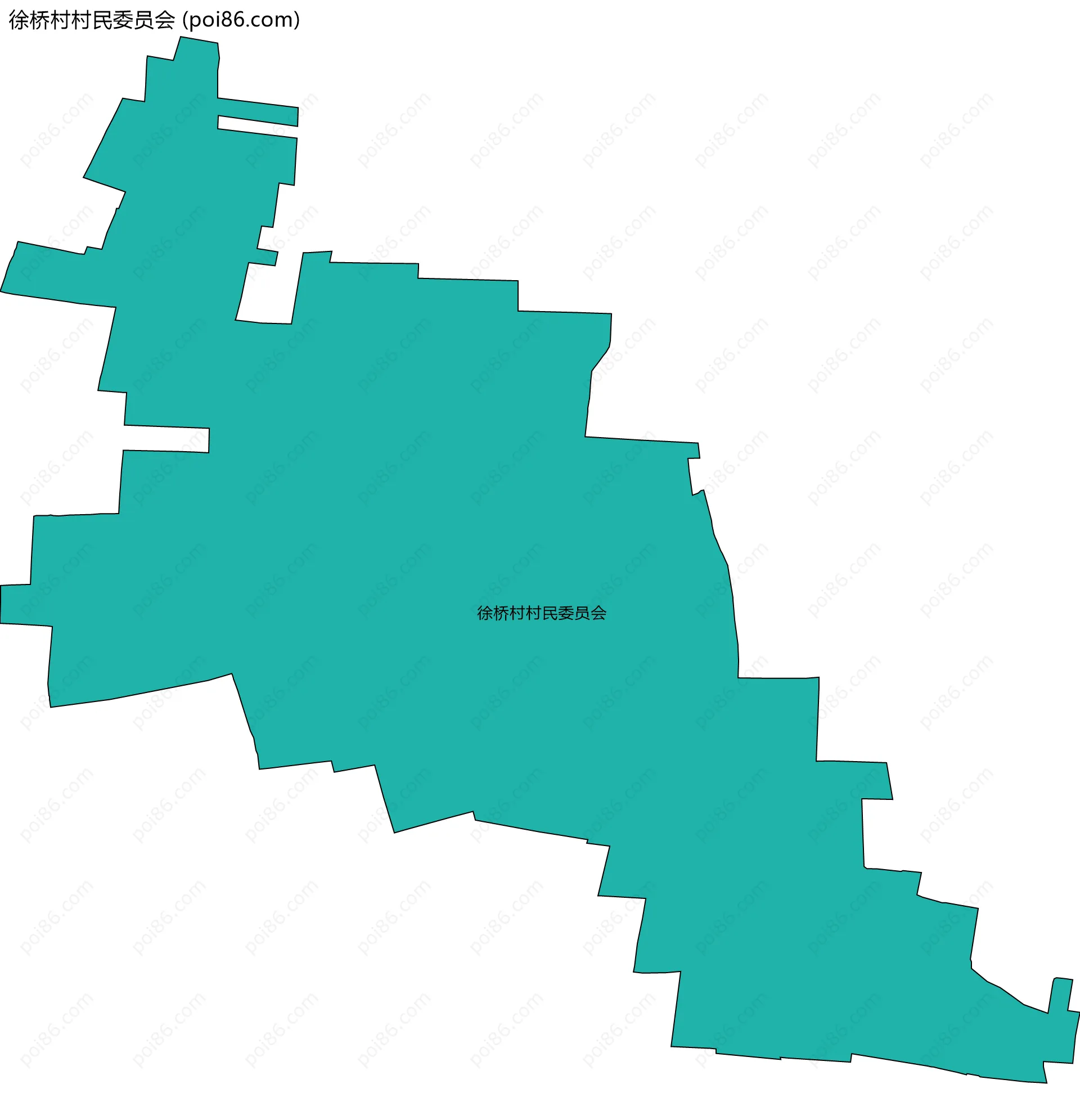 徐桥村村民委员会边界地图