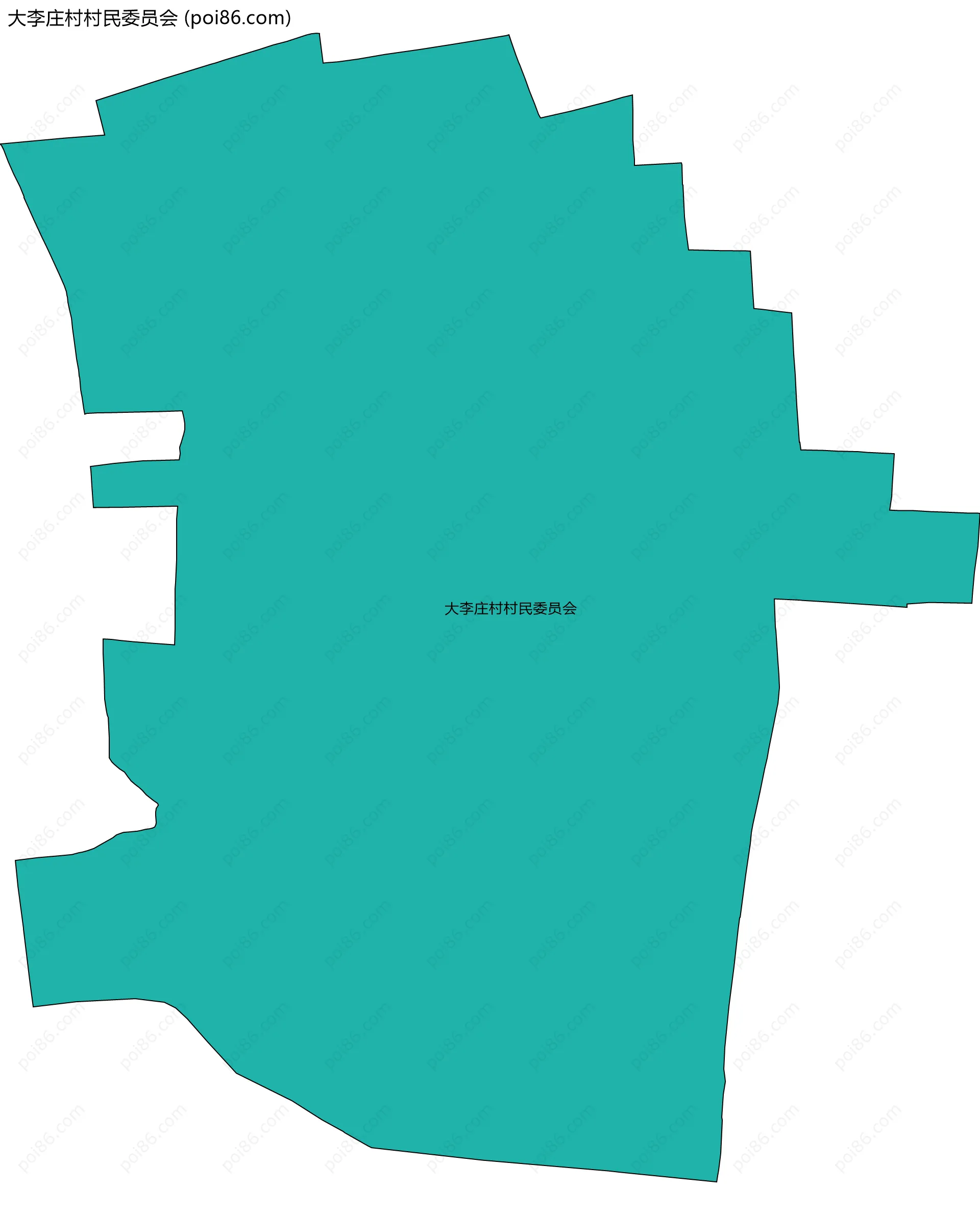 大李庄村村民委员会边界地图