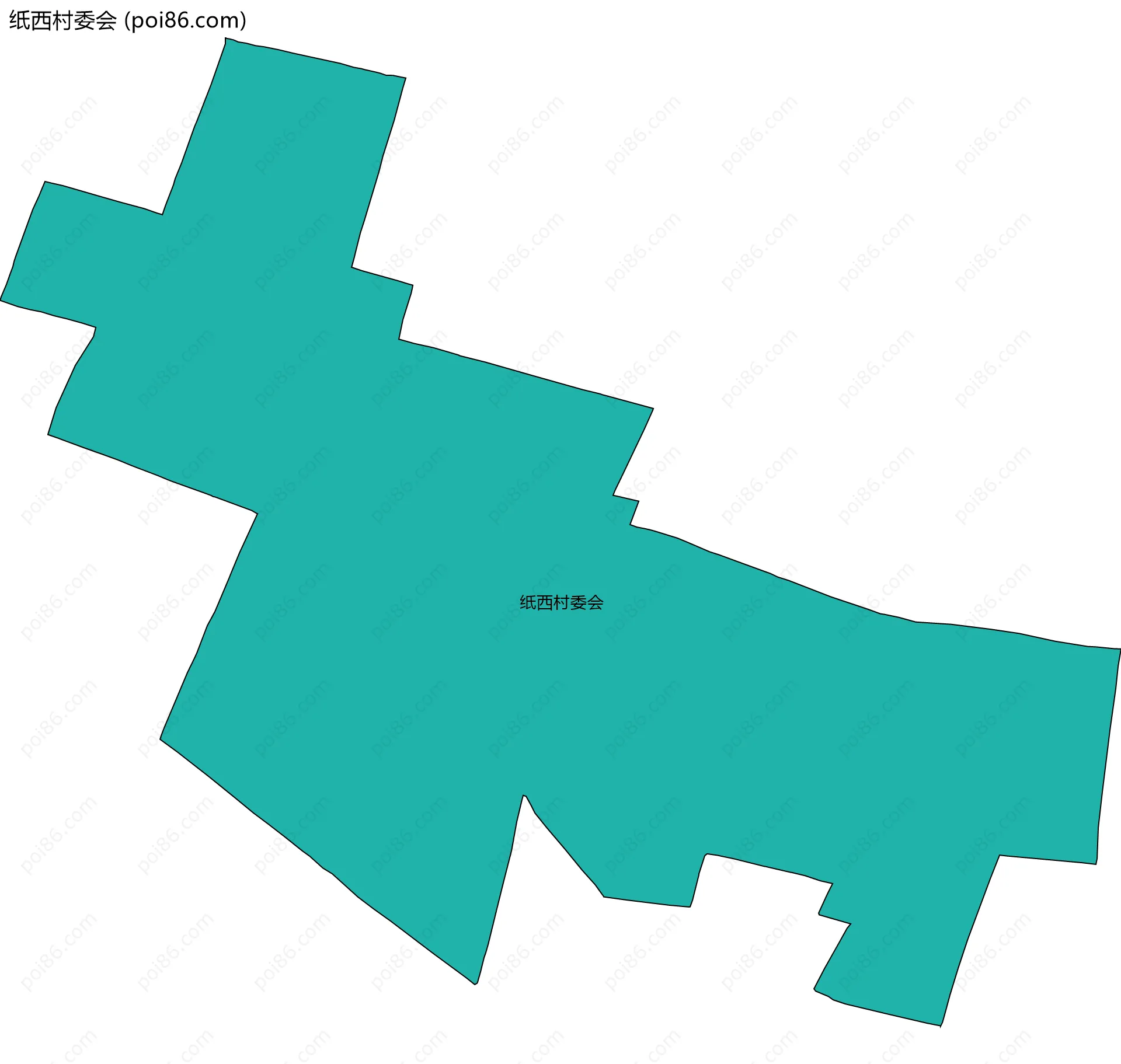 纸西村委会边界地图