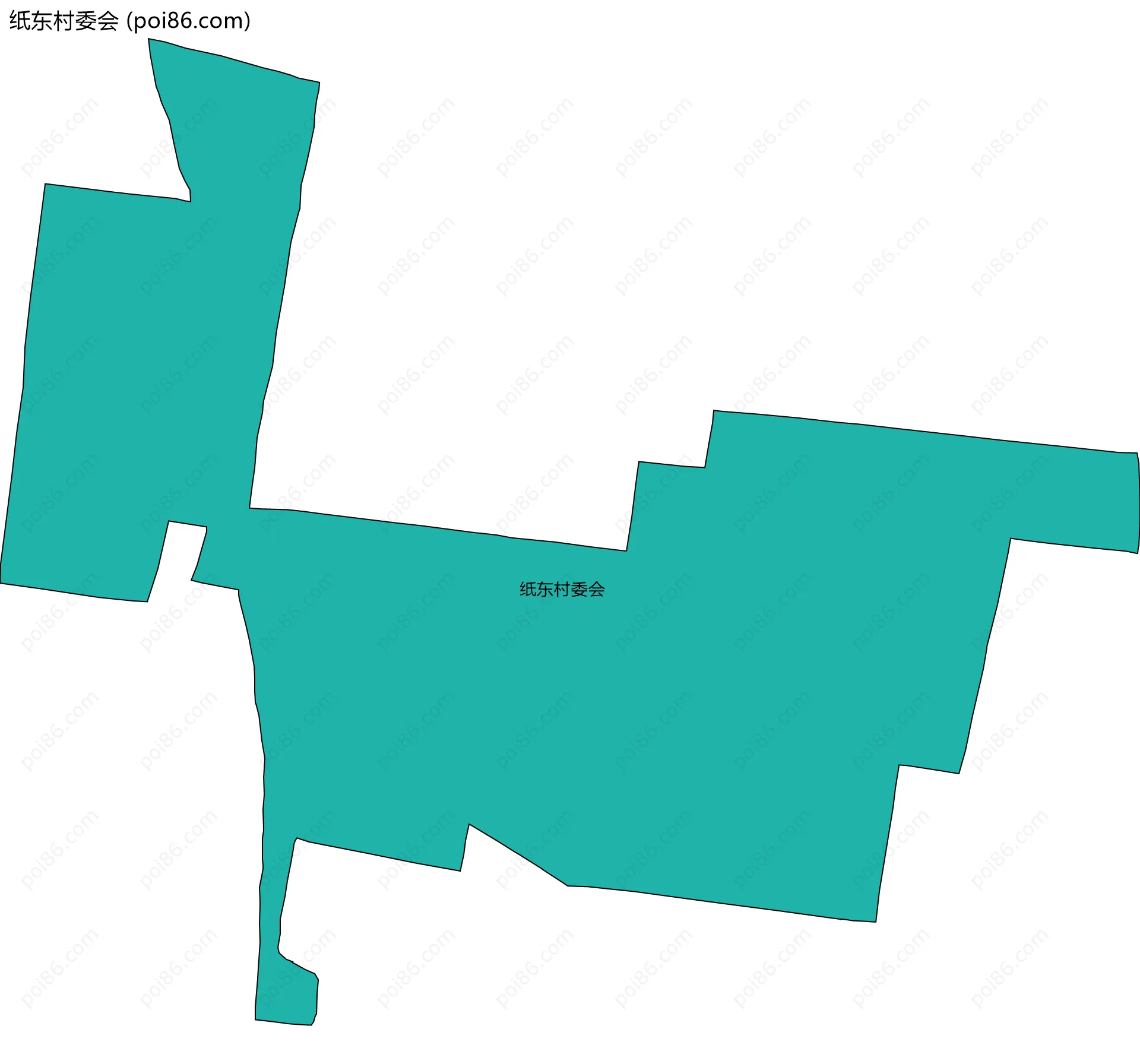 纸东村委会边界地图