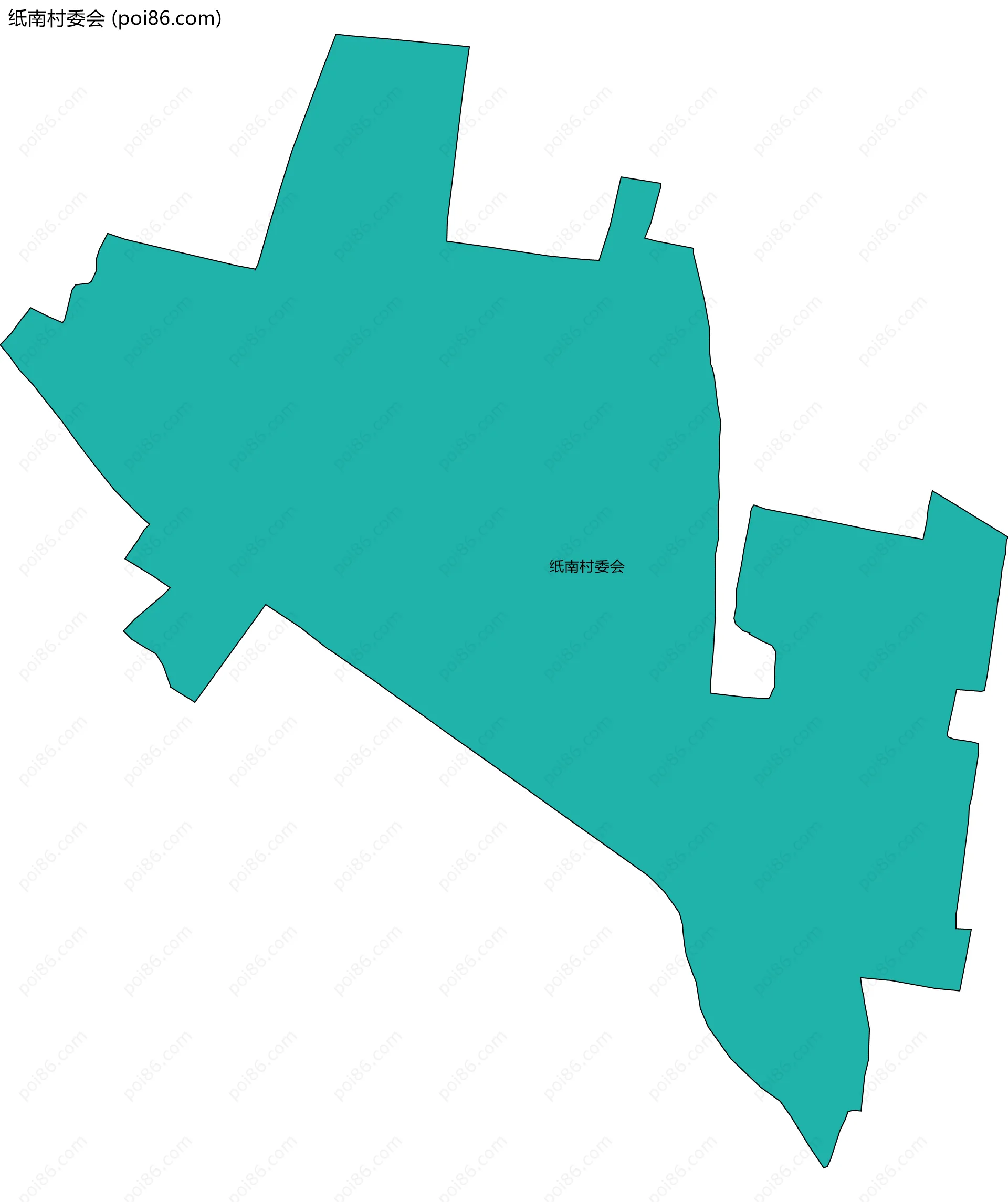 纸南村委会边界地图