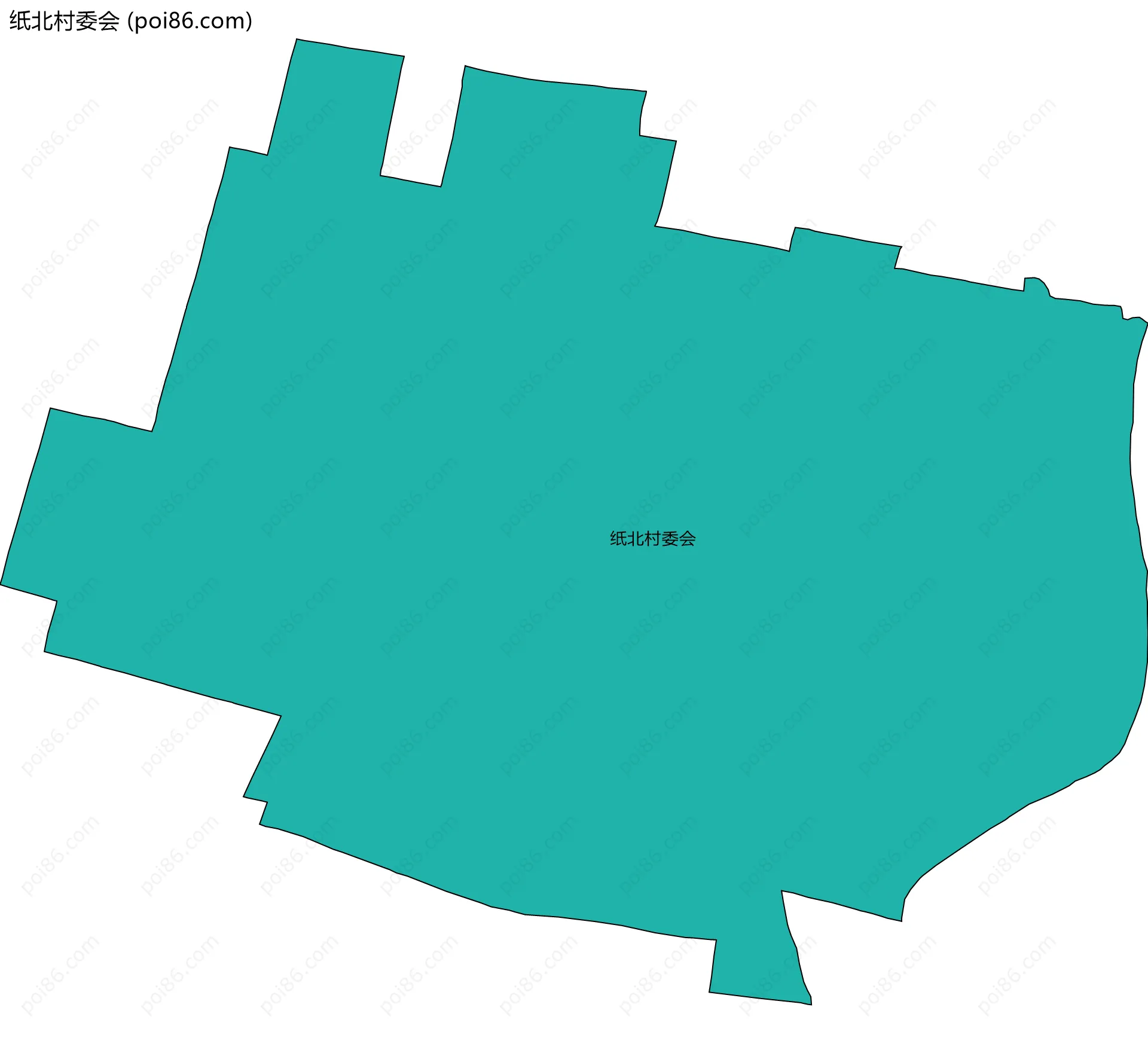 纸北村委会边界地图