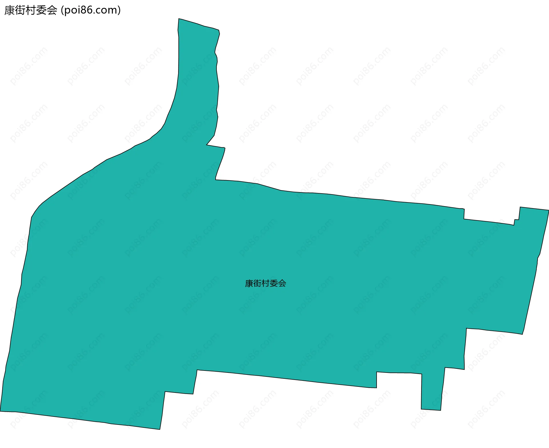 康街村委会边界地图