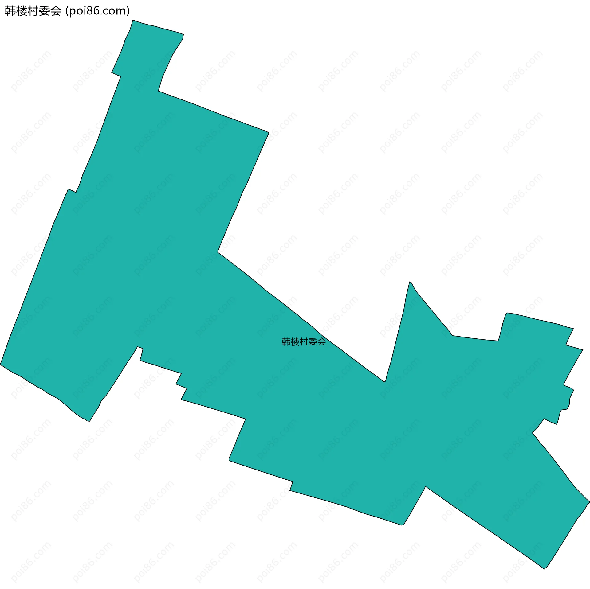 韩楼村委会边界地图