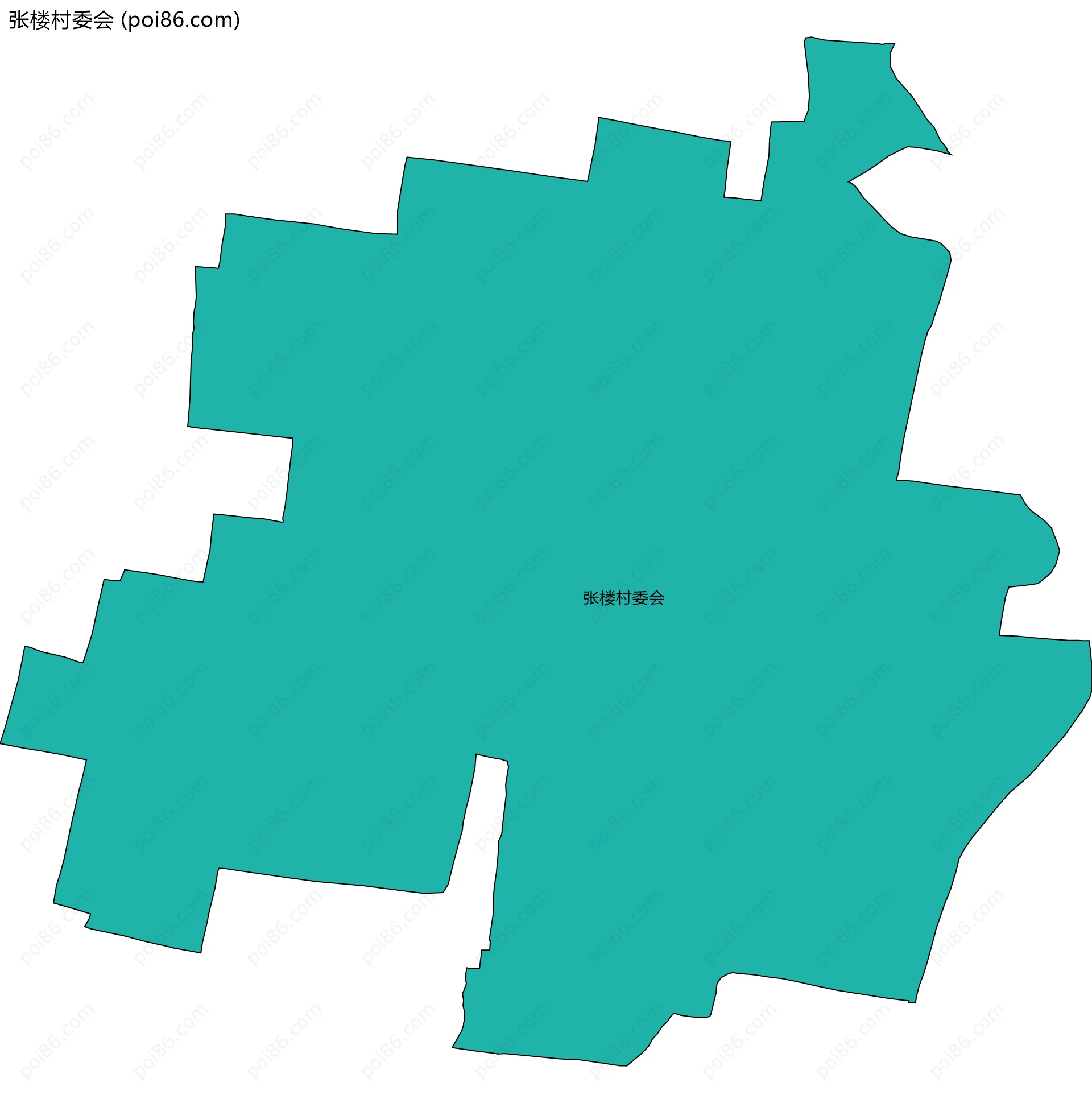 张楼村委会边界地图